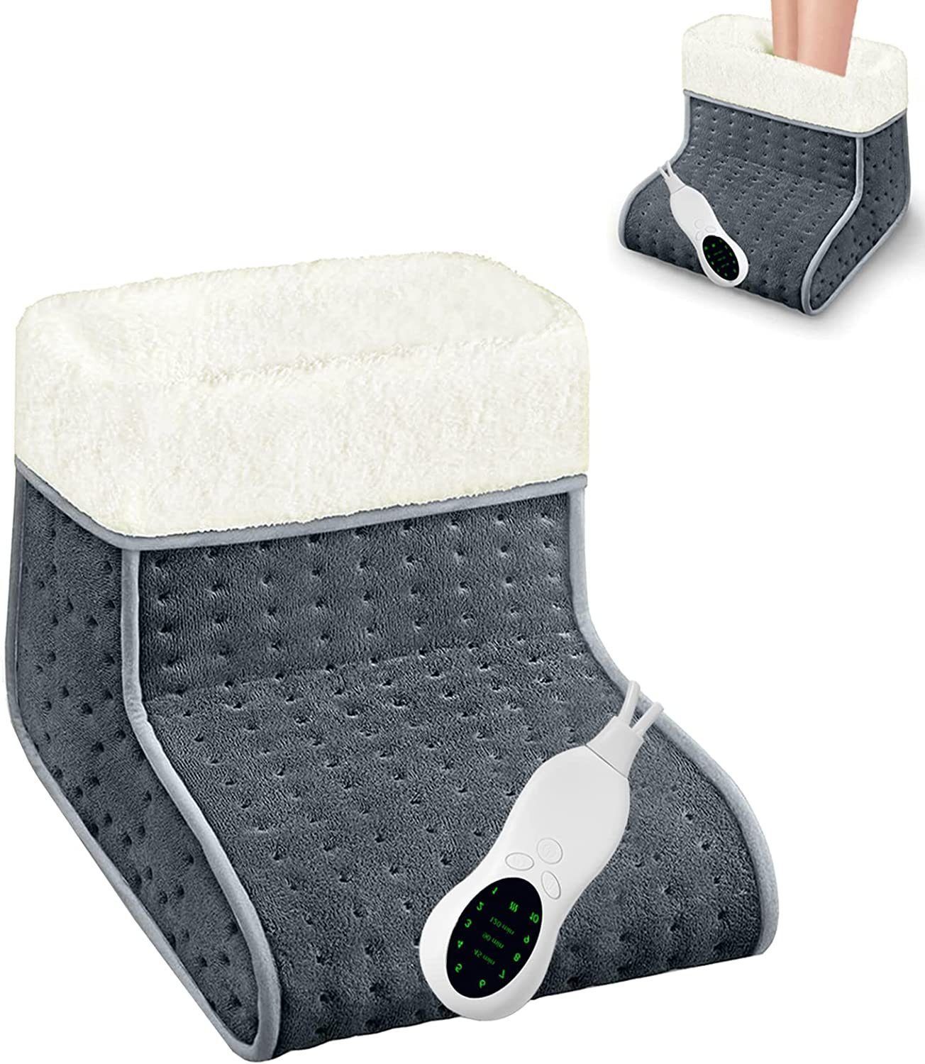 SOTOR Fußwärmer Fusswärmer mit Waschbarem Innenfutter,10 Einstellbare  Temperaturstufen, 1-tlg., Elektrischer Fußheizung