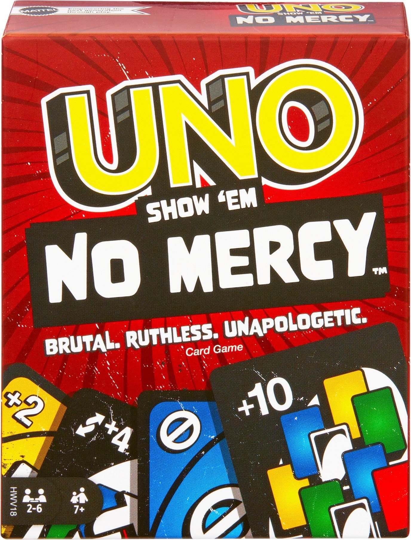 Montegoni Spielwelt UNO Spiele UNO No Mercy Karten, (UNO Kartenspiel für di günstig online kaufen