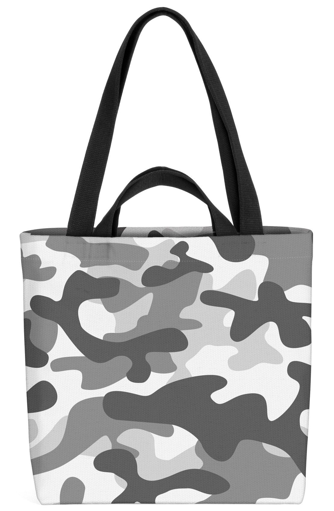Militär Henkeltasche Tarnfarben Grau VOID Camouflage-Muster Muster Kampf (1-tlg), Tarn-Kleidung