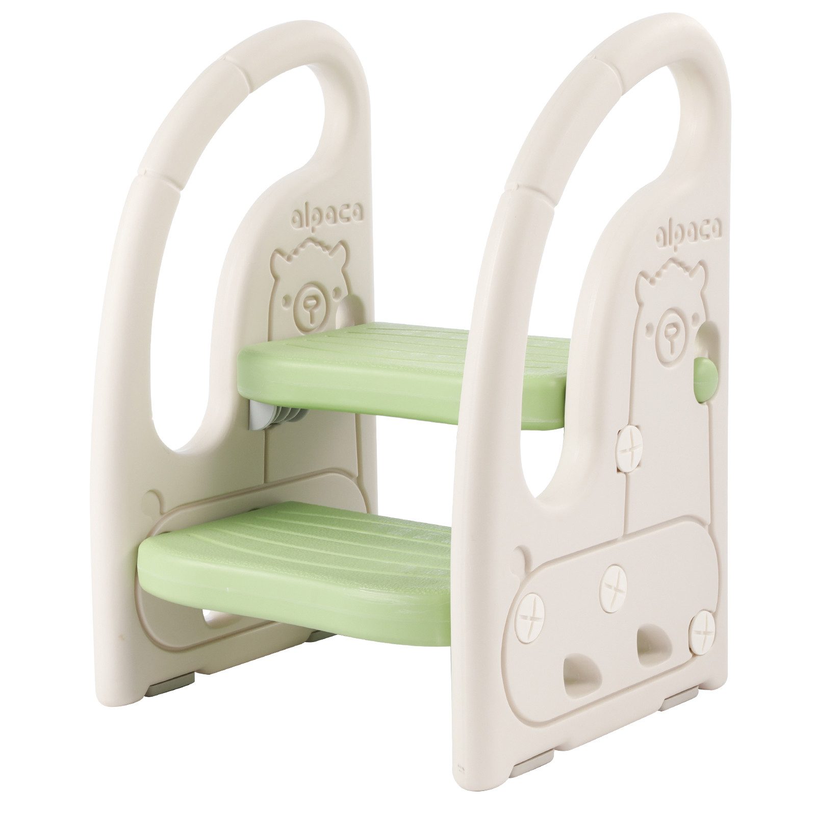 OUNUO Baby-Toilettensitz Kindertritthocker 2 Stufen, breite Klappstufen, für Kinder ab 2 Jahren