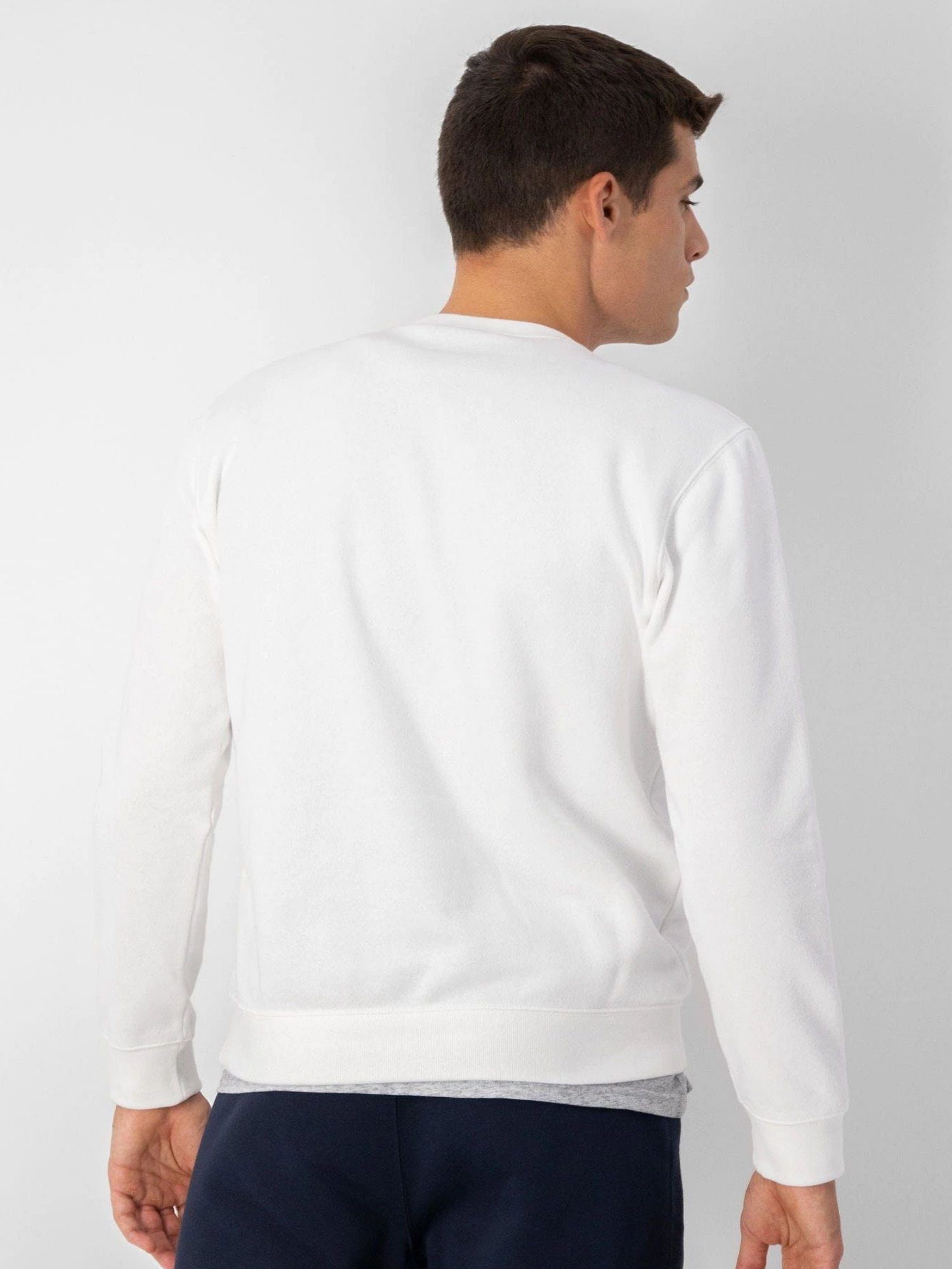 Champion Sweatshirt Pullover Sweatshirt aus Baumwollfleece weiß mit