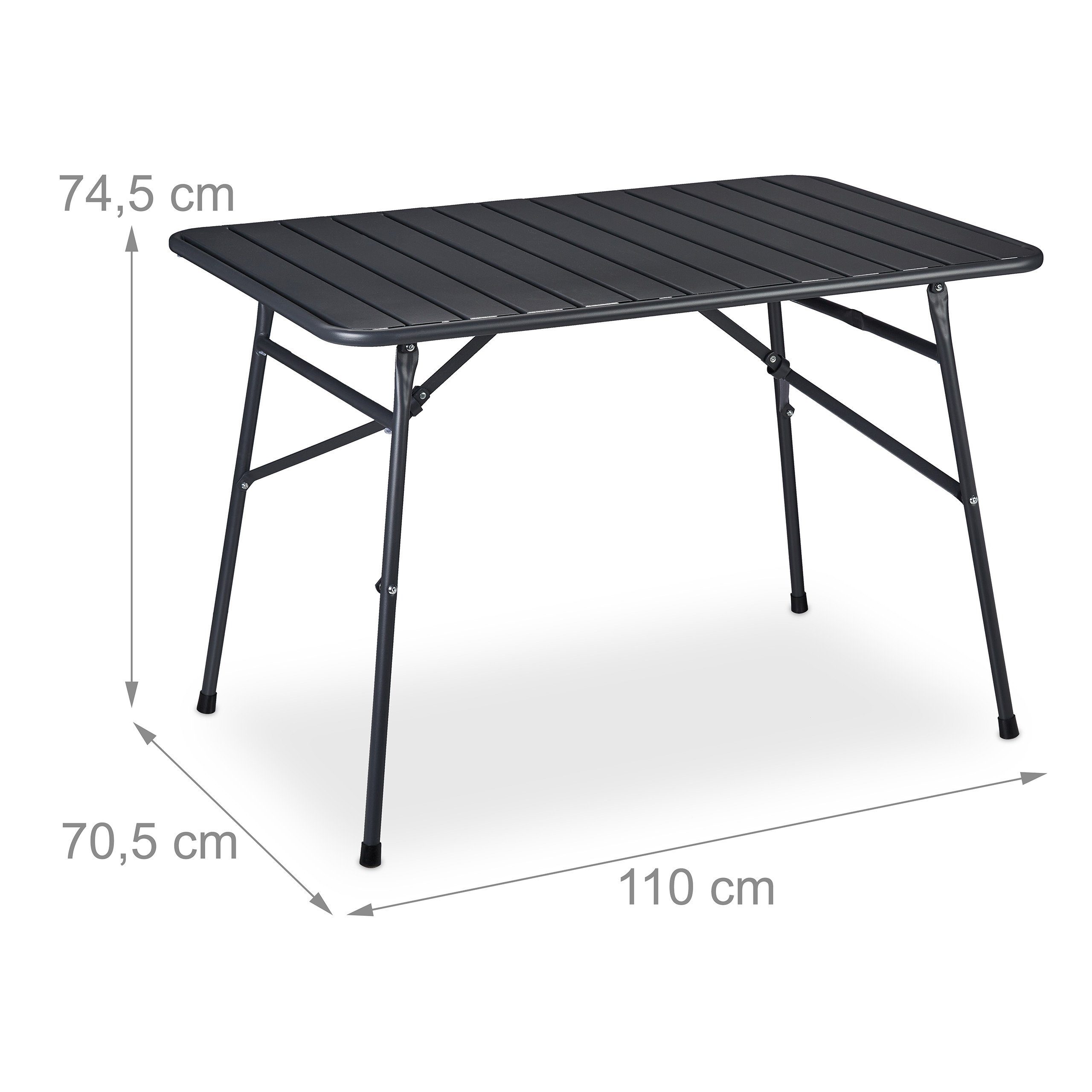relaxdays Klapptisch Gartentisch klappbar Metall (1-St) – Bild 4 von 5