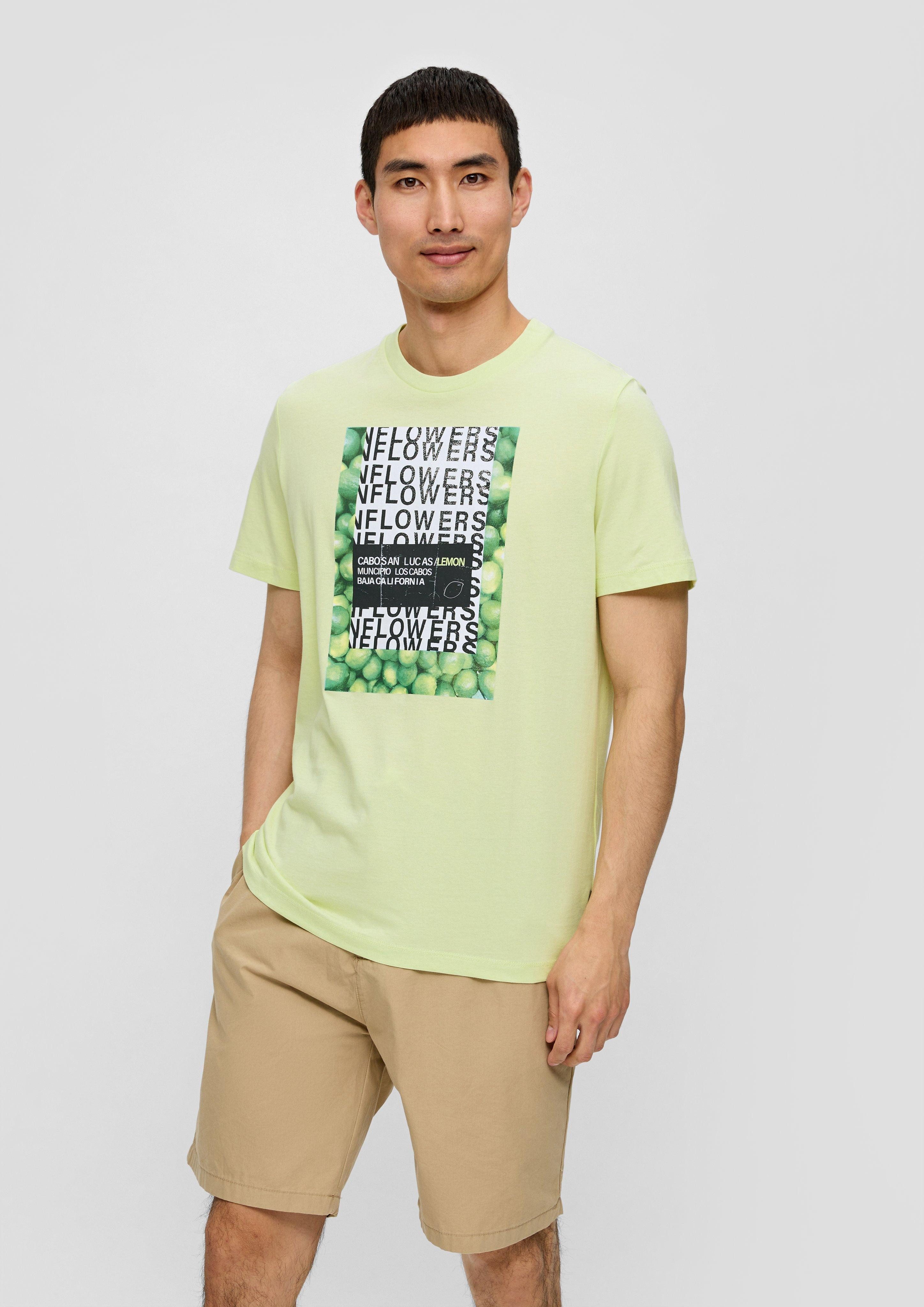 s.Oliver Kurzarmshirt Baumwoll-T-Shirt mit Crew Neck günstig online kaufen