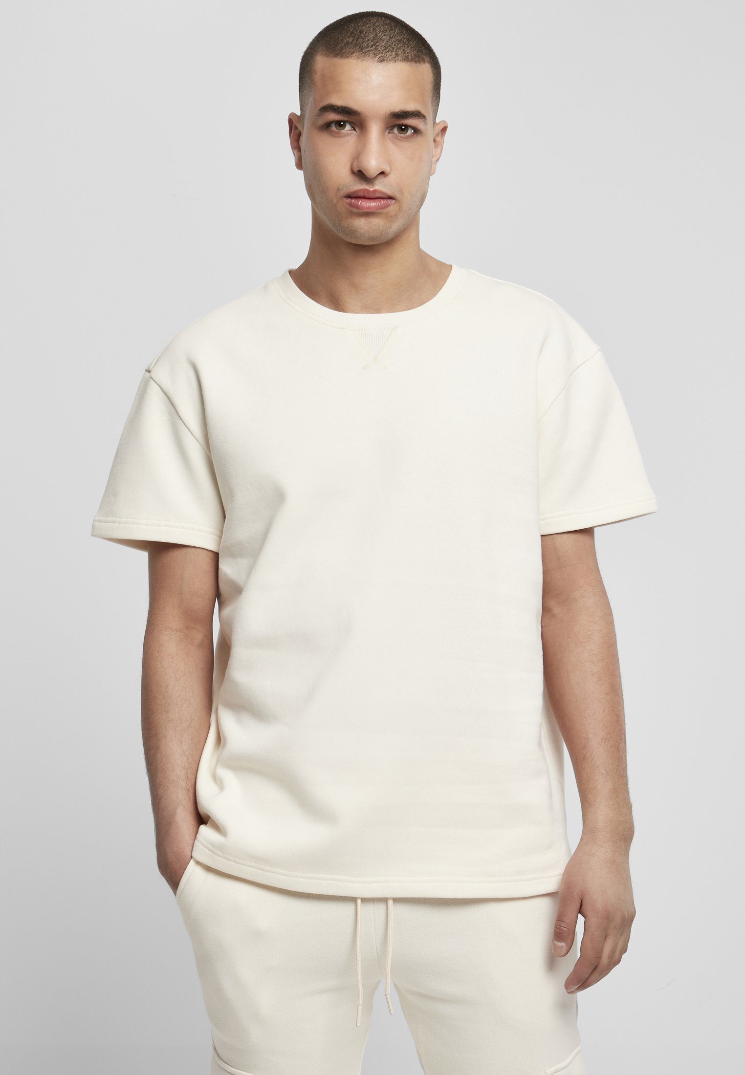 URBAN CLASSICS T-Shirt Herren Oversized Sweat Tee (1-tlg) whitesand