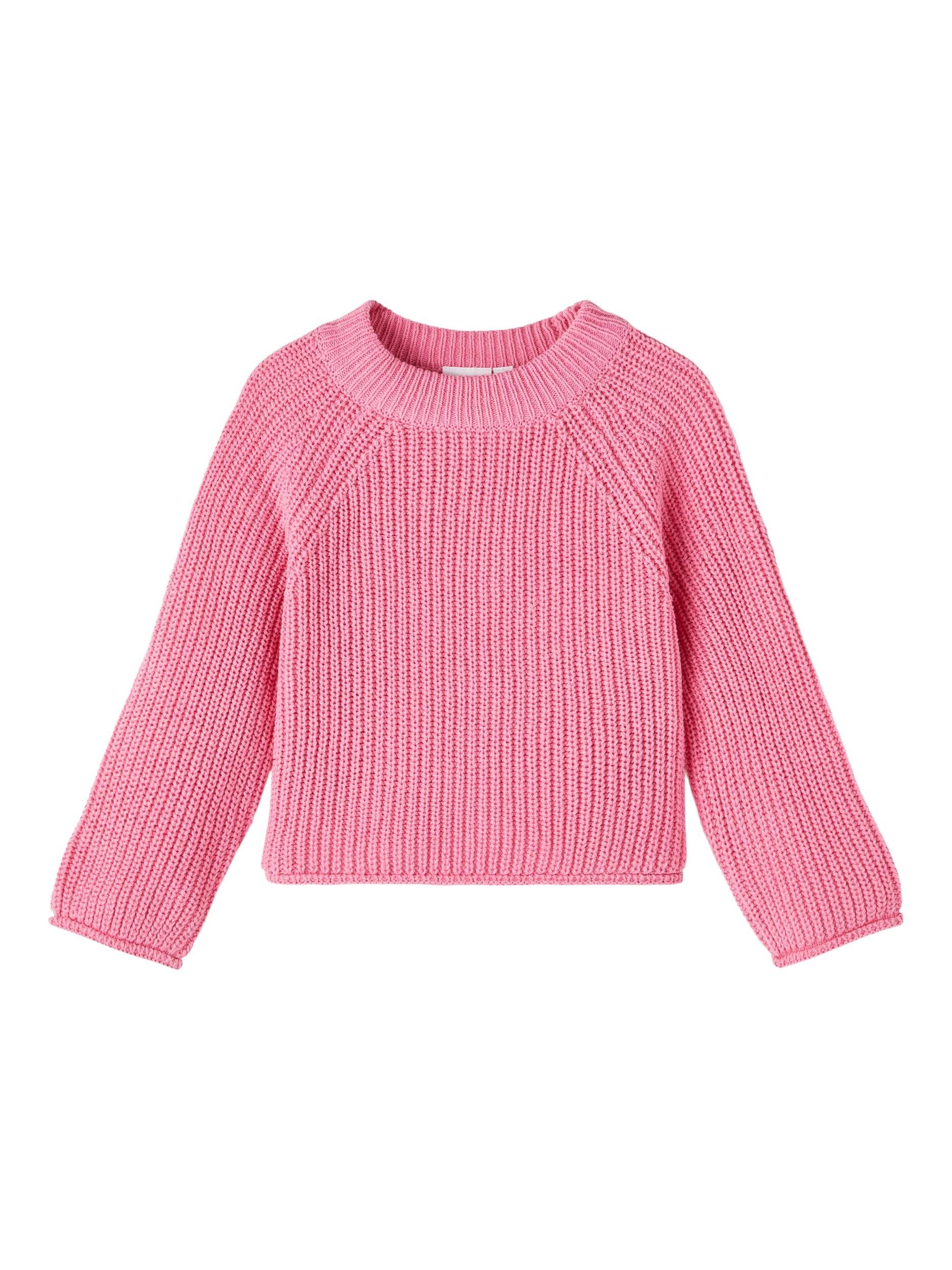 NMFVENJA KNIT COSMOS SHORT PINK LOOSE Strickpullover LS O It Name