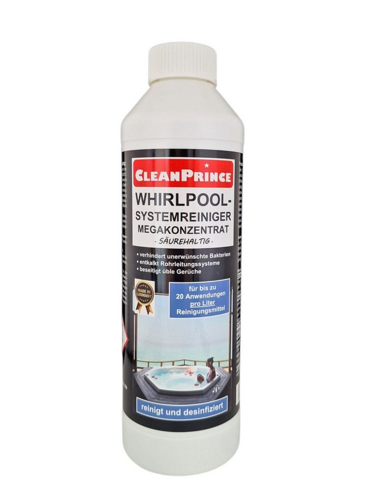 Thumbnail - CleanPrince Whirlpoolreiniger Systemreiniger 500 ml Reinigungskonzentrat (reinigt und desinfiziert in einem Arbeitsgang)