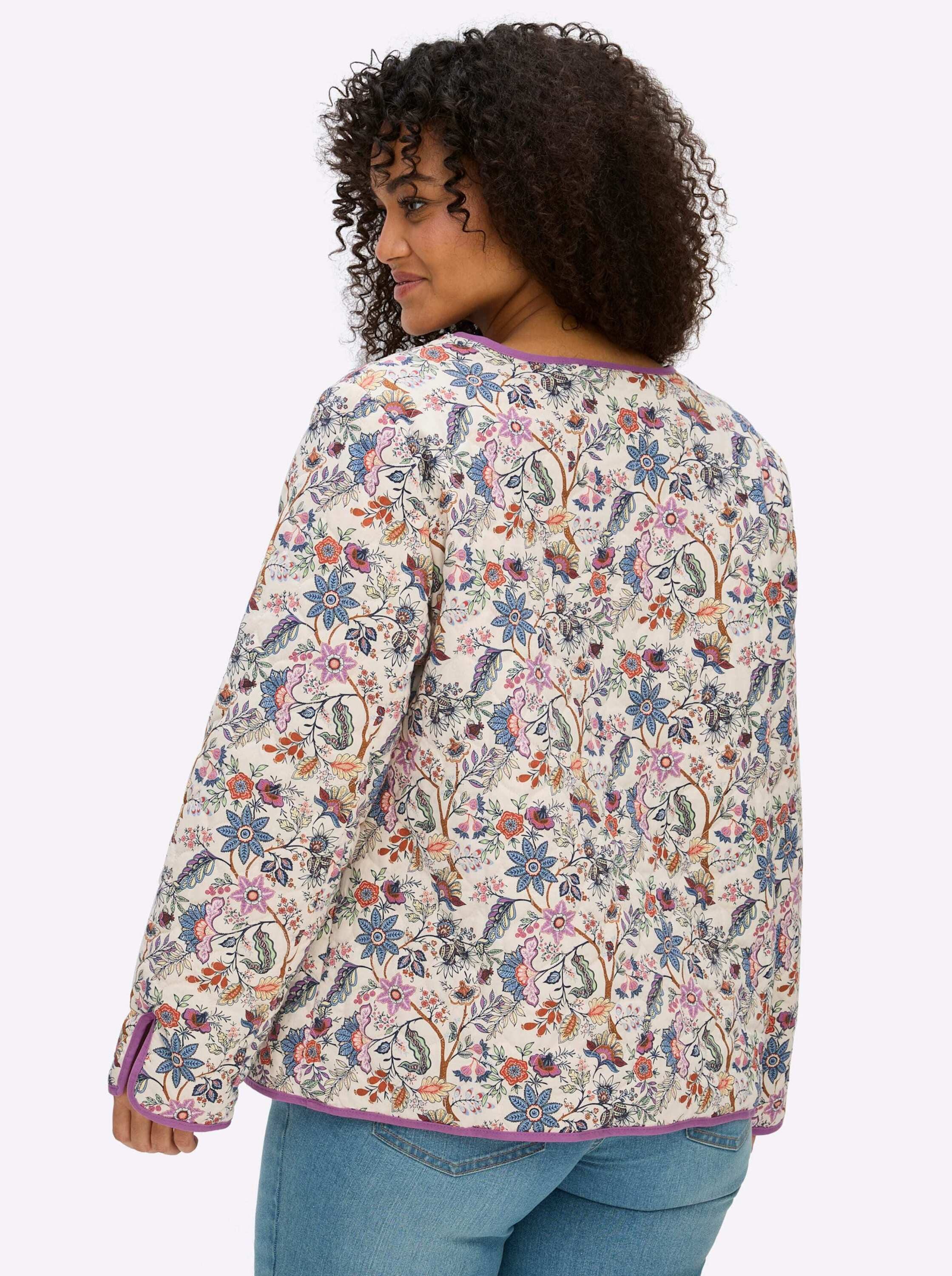 Sheego Blusenblazer Steppblazer Langarm günstig online kaufen