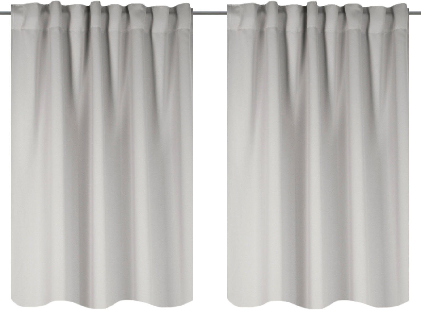Home Basics Vorhang BLACKY, Multifunktionsband (2 günstig online kaufen