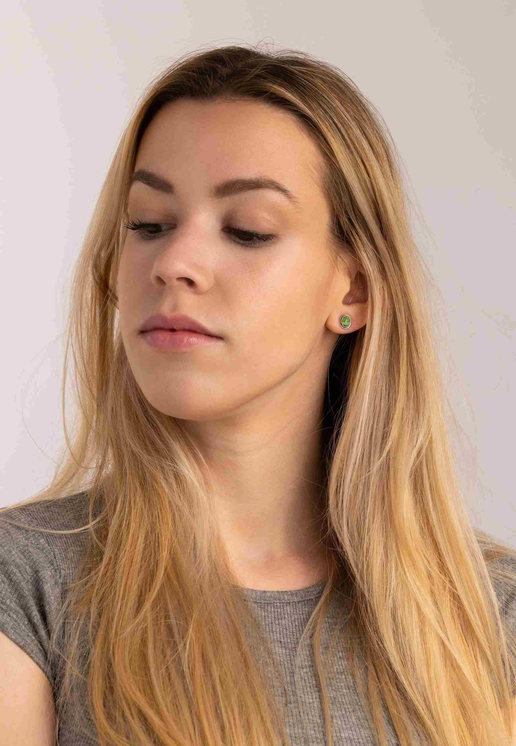 mantraroma Paar Ohrstecker NOHA aus 925 Silber mit Peridot (Paar, Paar Ohrr günstig online kaufen