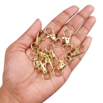 Belle Vous Rundstahlkette Goldene Mini Karabiner Verschlüsse (50er Pack) - 33mm Länge, Metall, Goldener Mini Karabiner Schmuckverschluss (50er Pack) - 33mm lang