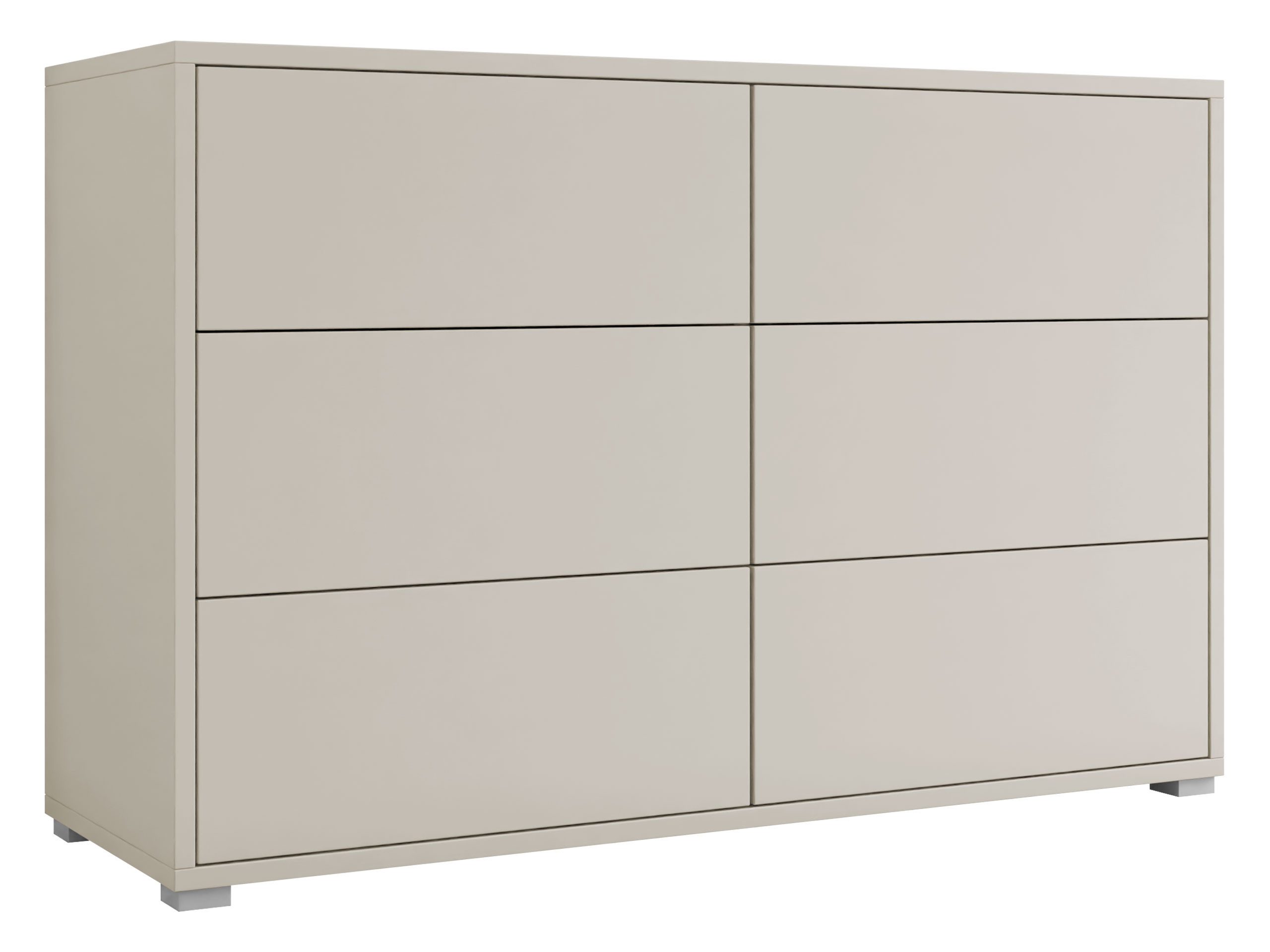 MIRJAN24 Kommode Gesita K6SZ (mit 6 Schubladen), Griffloses Öffnungssystem
