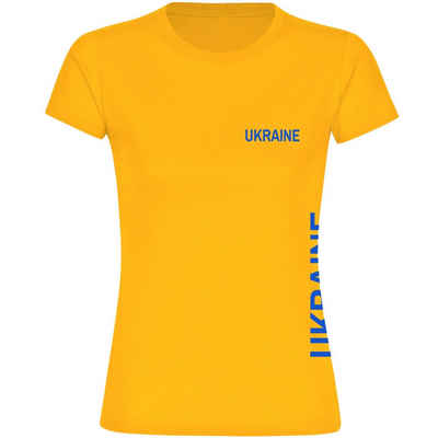 multifanshop T-Shirt Damen Ukraine - Brust & Seite - Frauen