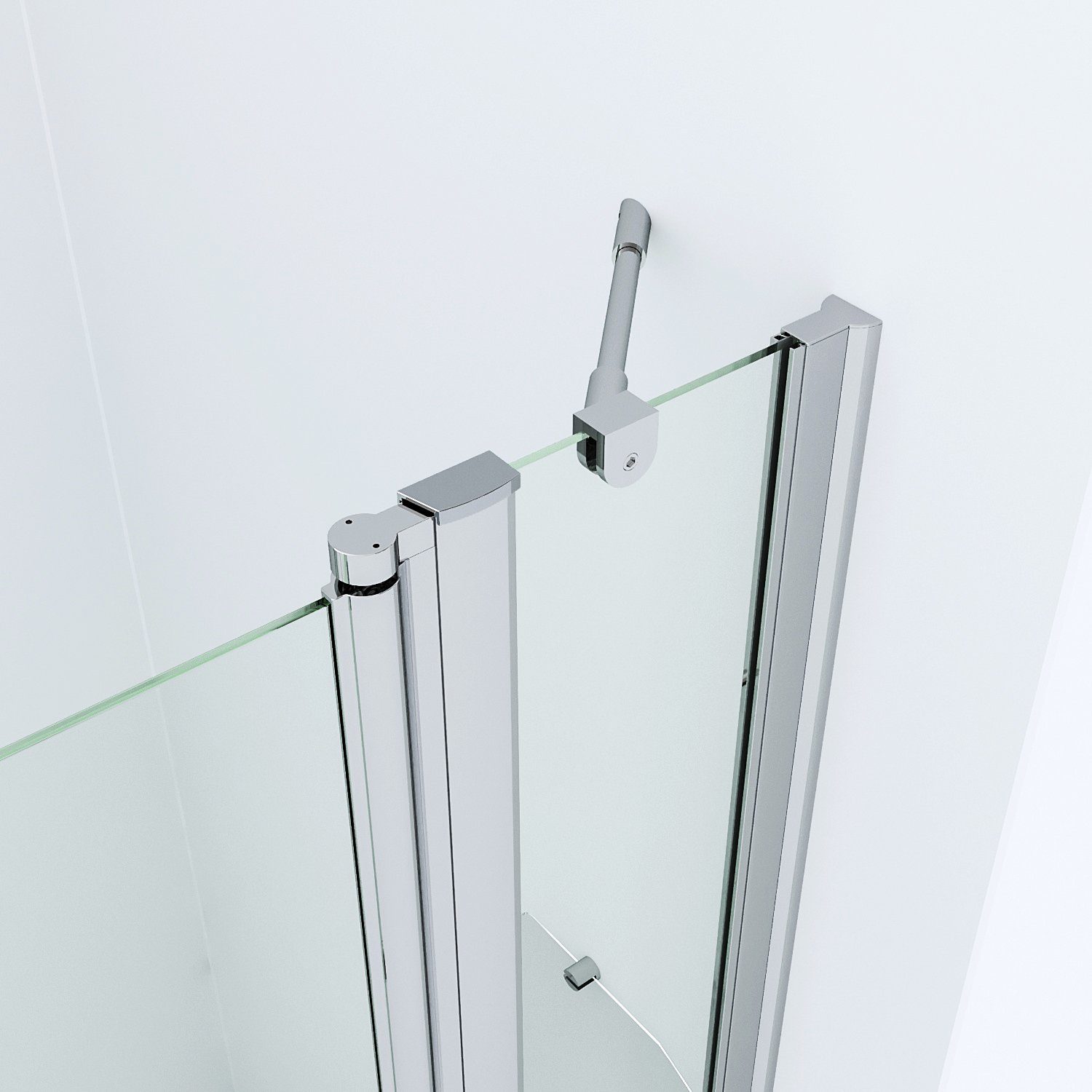 Eckdusche Mit Pendeltüren 80x80 Cm – Rahmenlos Aus 6 Mm ESG Glas, Nanobeschichtung, Barrierefrei