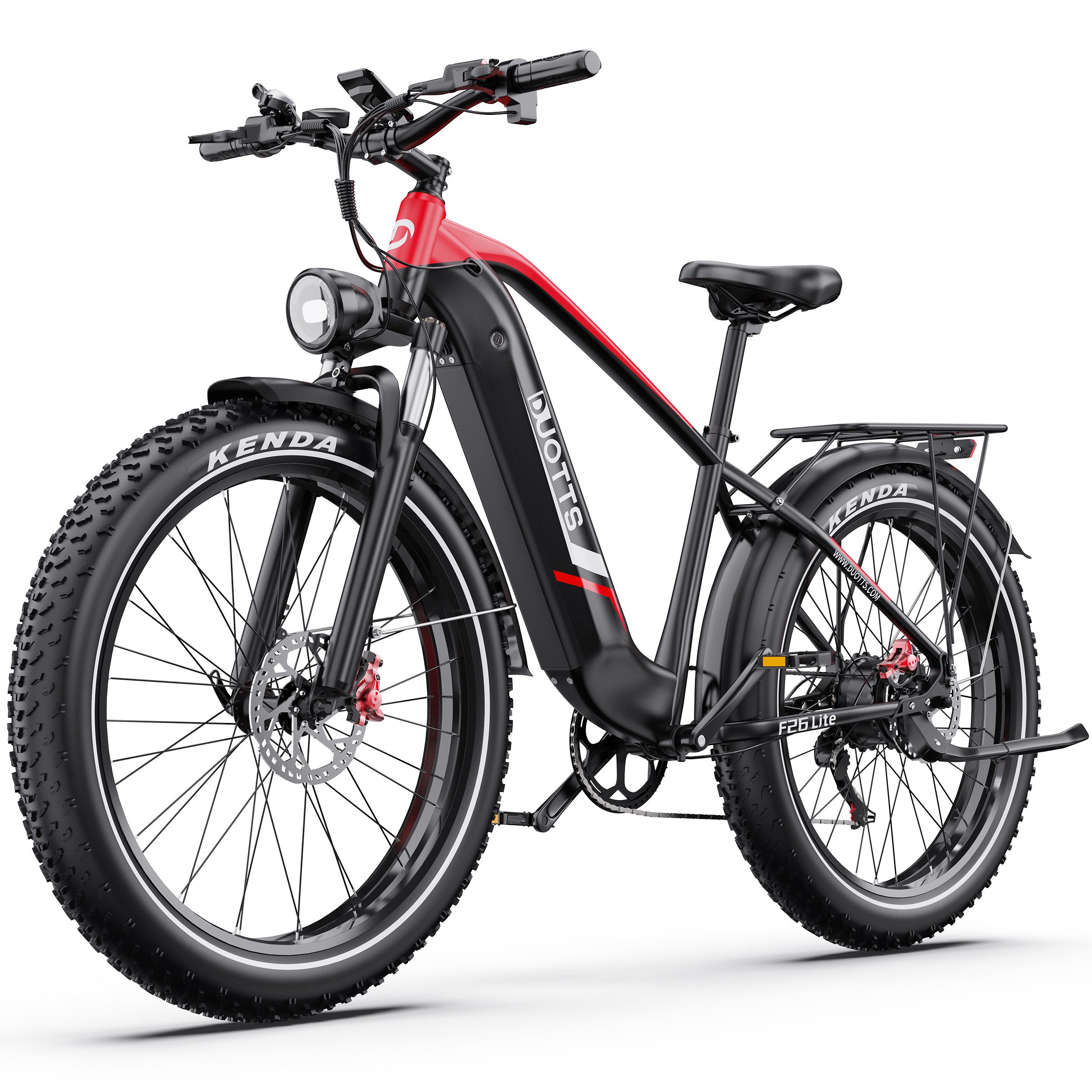 DUOTTS E-Bike Cityrad F26lite Damen u. Herren Pedelec 48V 864Wh 100km 20x4,0 Elektrisches, 7 Gang Shimano Schaltwerk, Kettenschaltung, Heckmotor, 864 Wh, Fat-Tire E-Mountainbike
