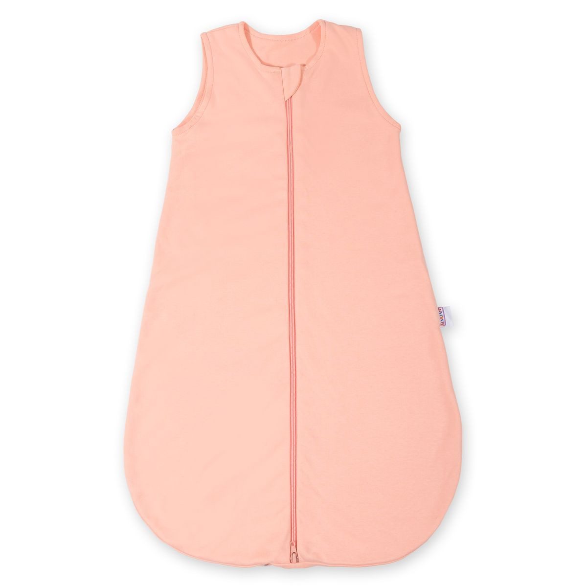Makian Schlafsack Interlock - Apricot - Gr. 90, Baby Schlafsack - Leichter Sommerschlafsack ohne Ärmel, 100% Baumwolle