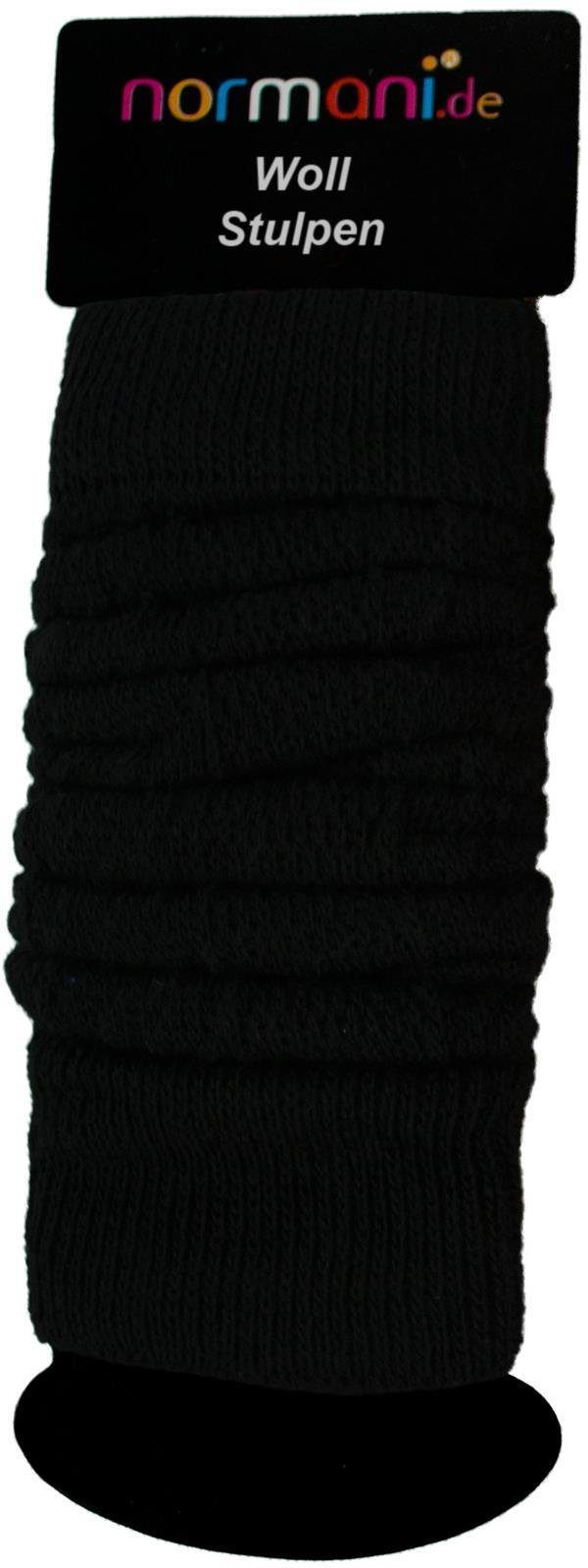 modische Wolle Strickstulpen normani mit Strickstulpen Schwarz Beinstulpen