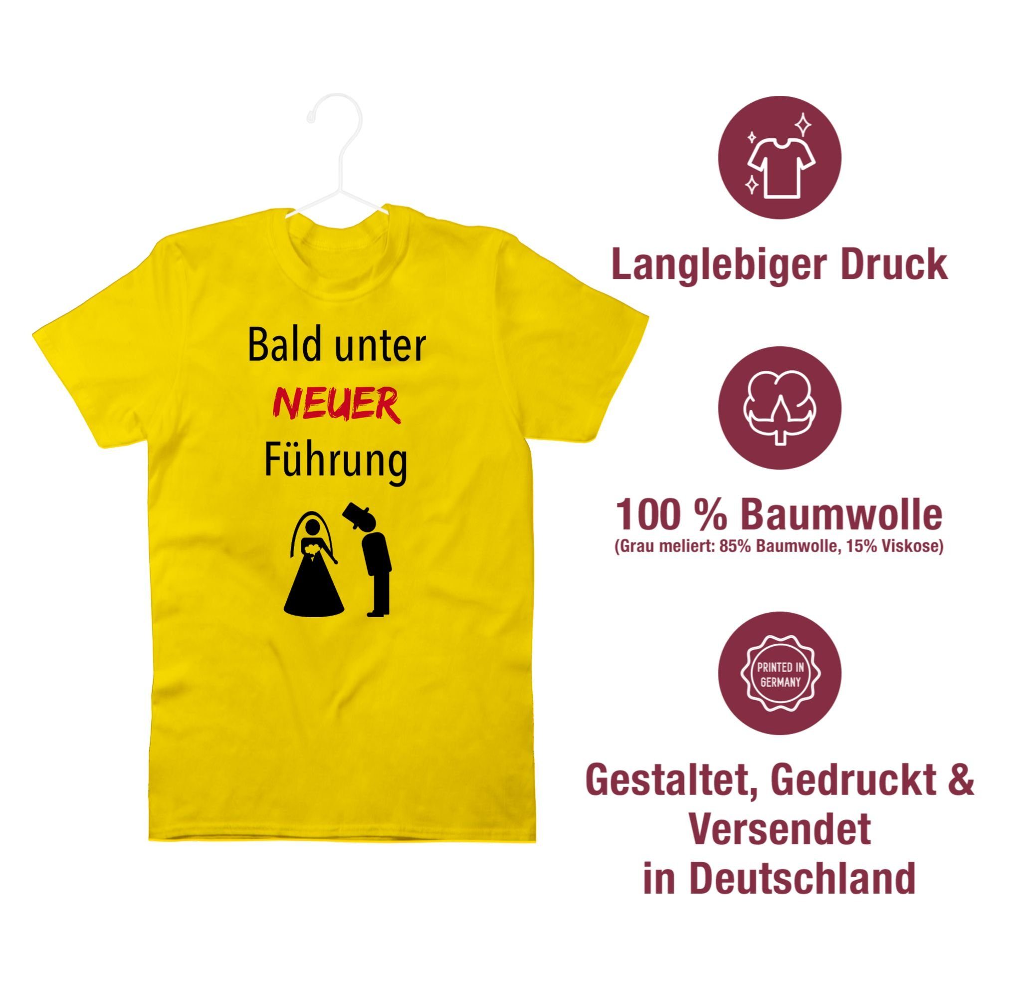 Shirtracer T-Shirt 2 Gelb unter Männer Führung Bald JGA neuer