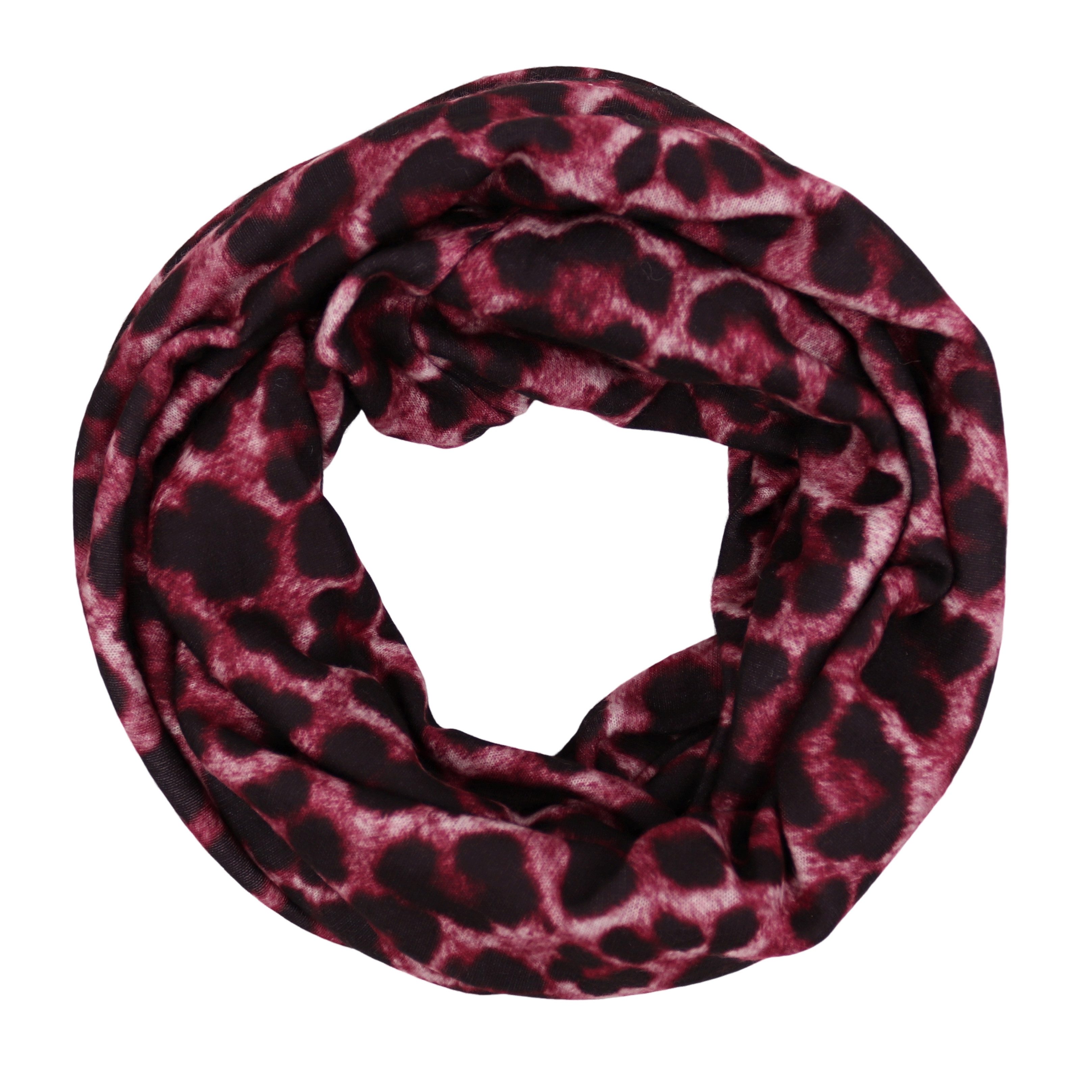 MIRROSI Loop Weich und Warm Loopschal Leo Muster, (ca. 66x23cm Zweimal um d günstig online kaufen