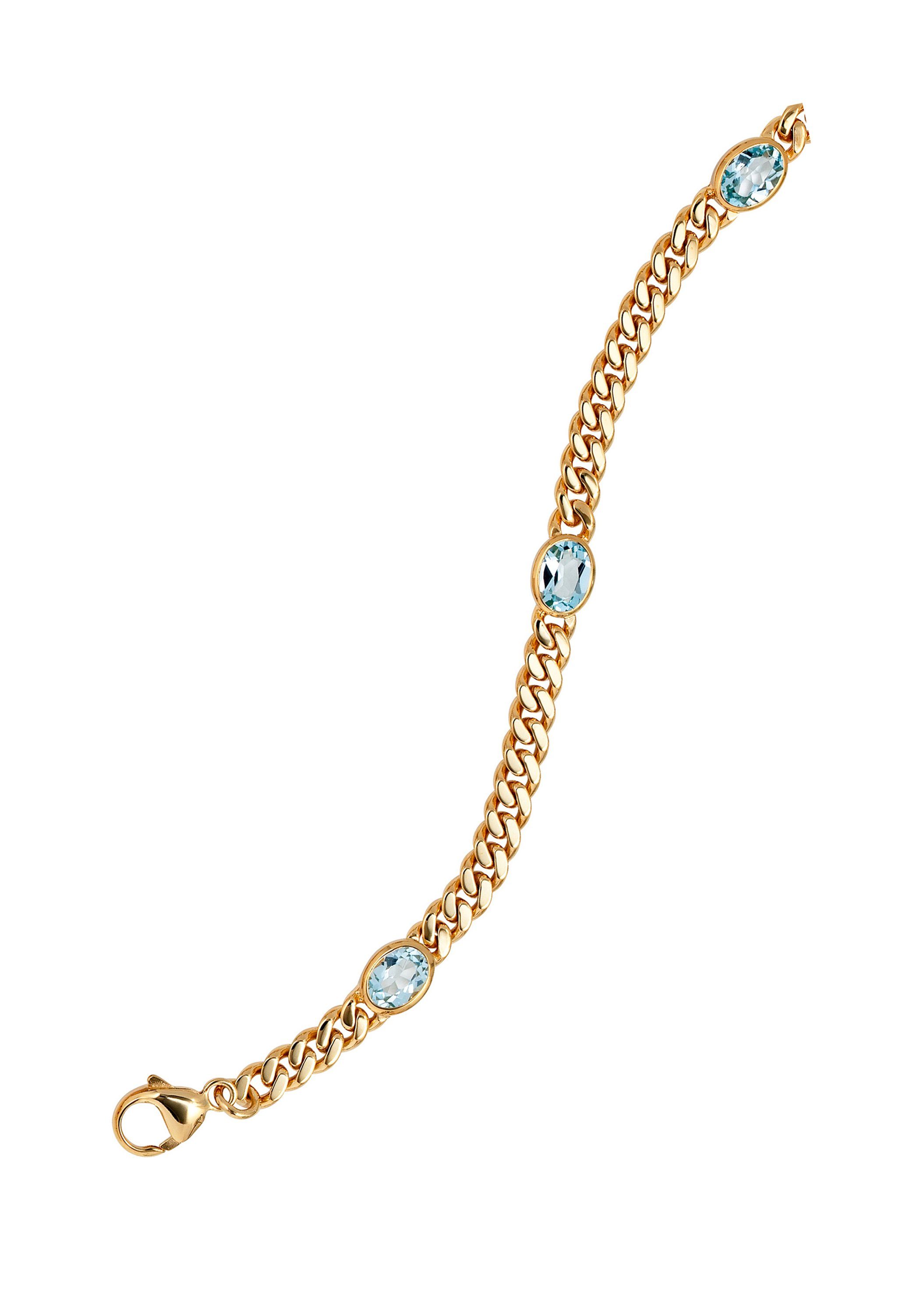 JOBO Goldarmband Armband mit Blautopas, ...