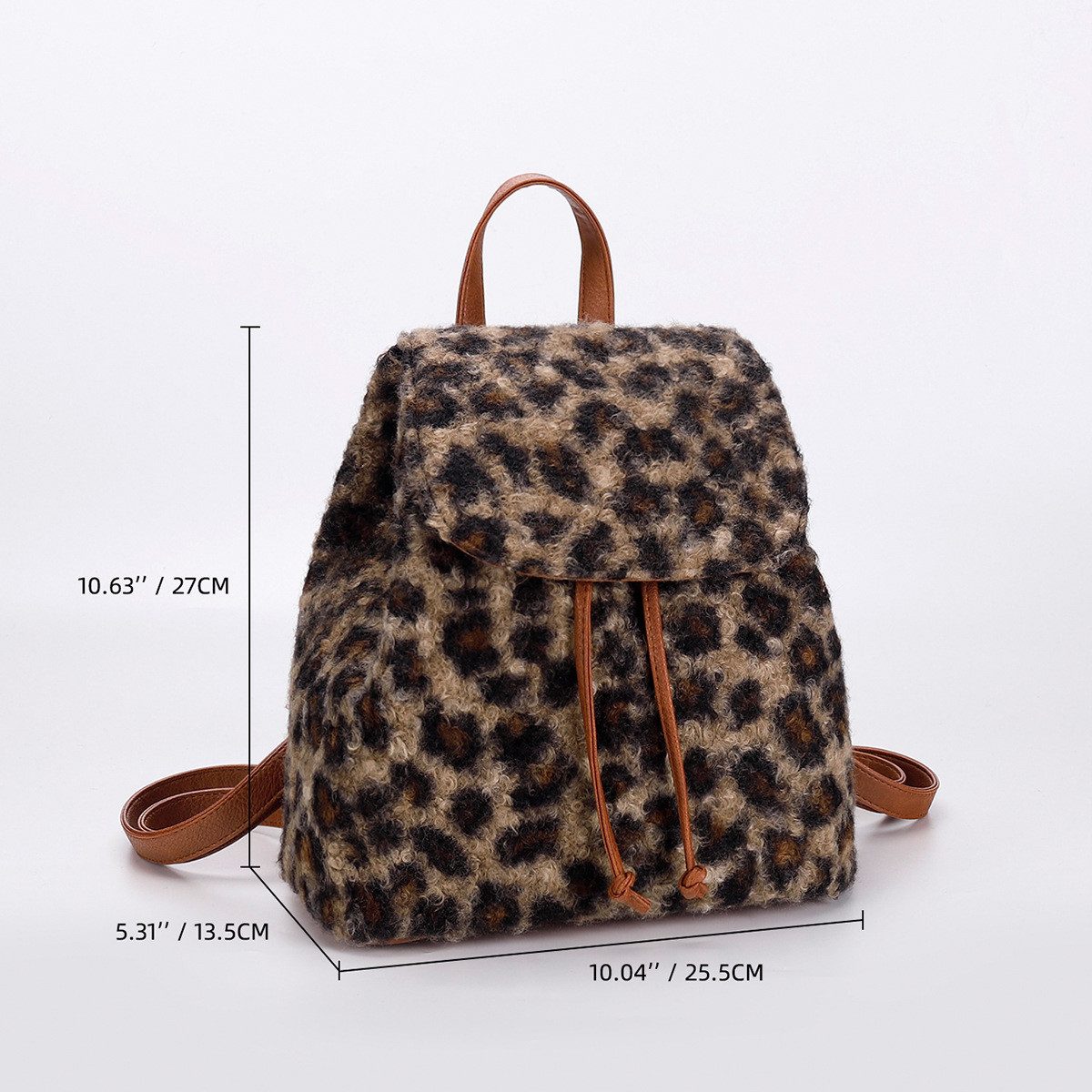 Cocopop Studio Freizeitrucksack Plüsch Leopard Print günstig online kaufen