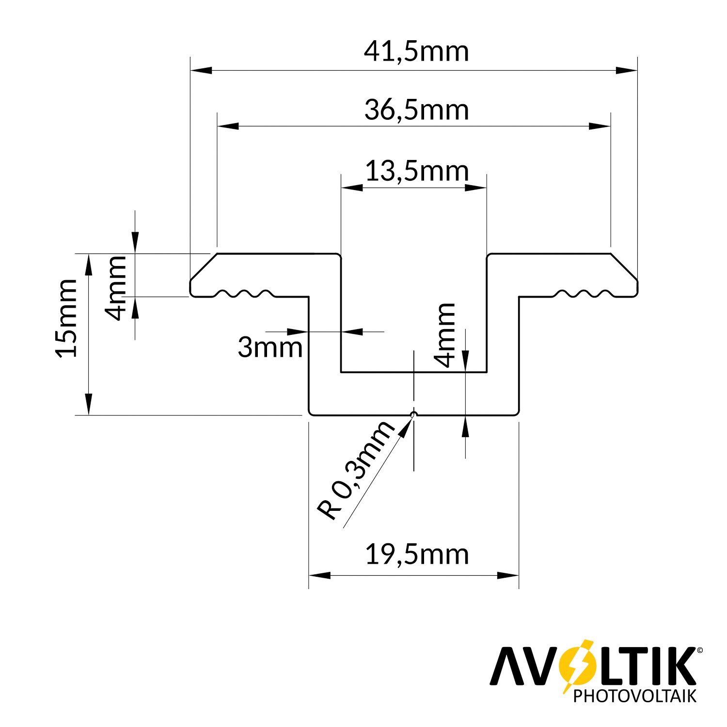 avoltik Wechselrichter Solar Photovoltaik ALU Endklemme Mittelklemme 30/35mm für Befestigung, (Mittelklemmen und Endklemmen zur Auswahl, Mittelklemmen und Endklemmen zur Auswahl), Mittelklemmen und Endklemmen zur Auswahl