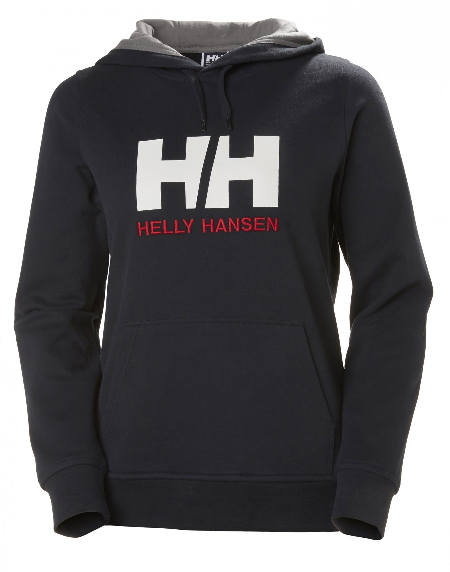 Helly Helly Hansen Navy Logo Hoodie W Longpullover Damen Hh Hansen