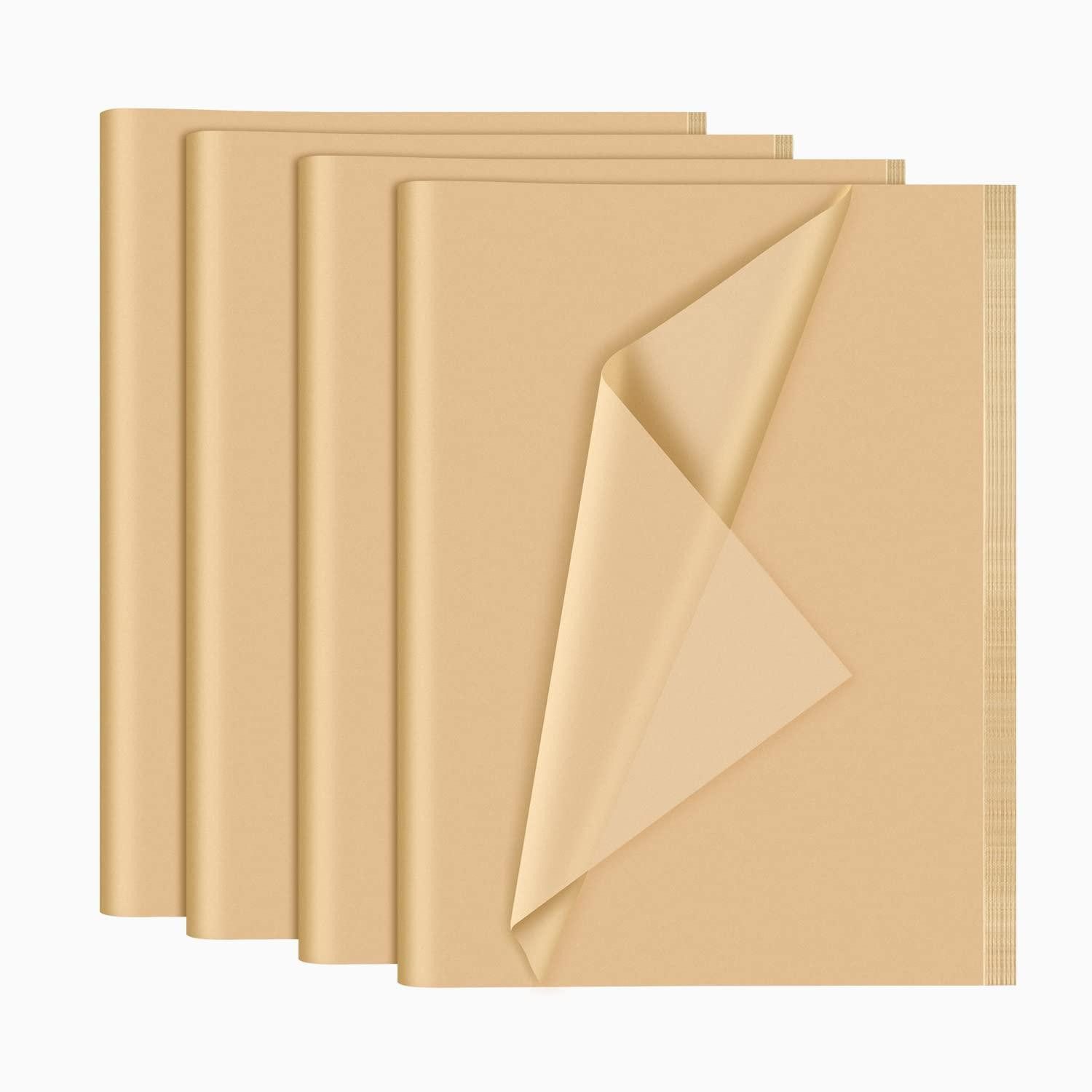 LuxusKollektion Packpapier Geschenkpapier Kraftpapier Braun 120 Blatt 35x50cm, (120St)