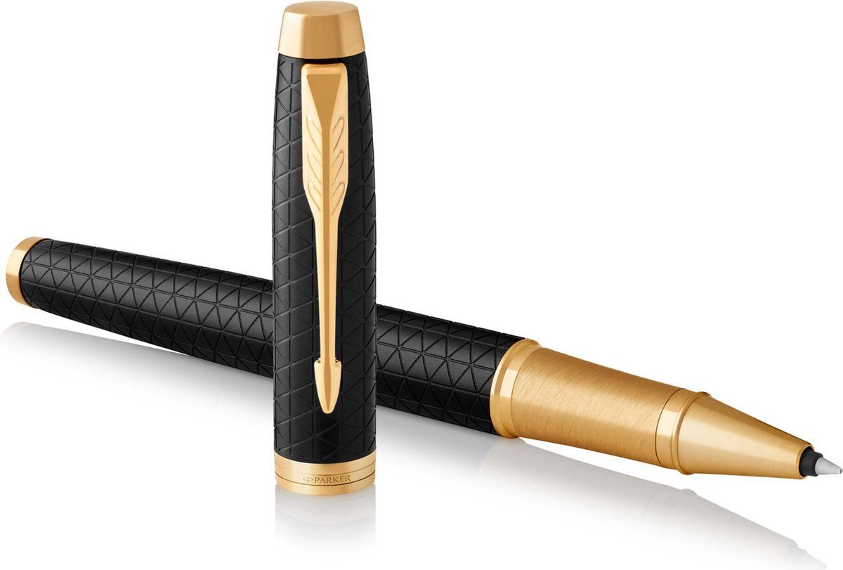 Parker Tintenroller IM Rollerballpen premium schwarz, (1-tlg), für Rechts- und Linkshänder