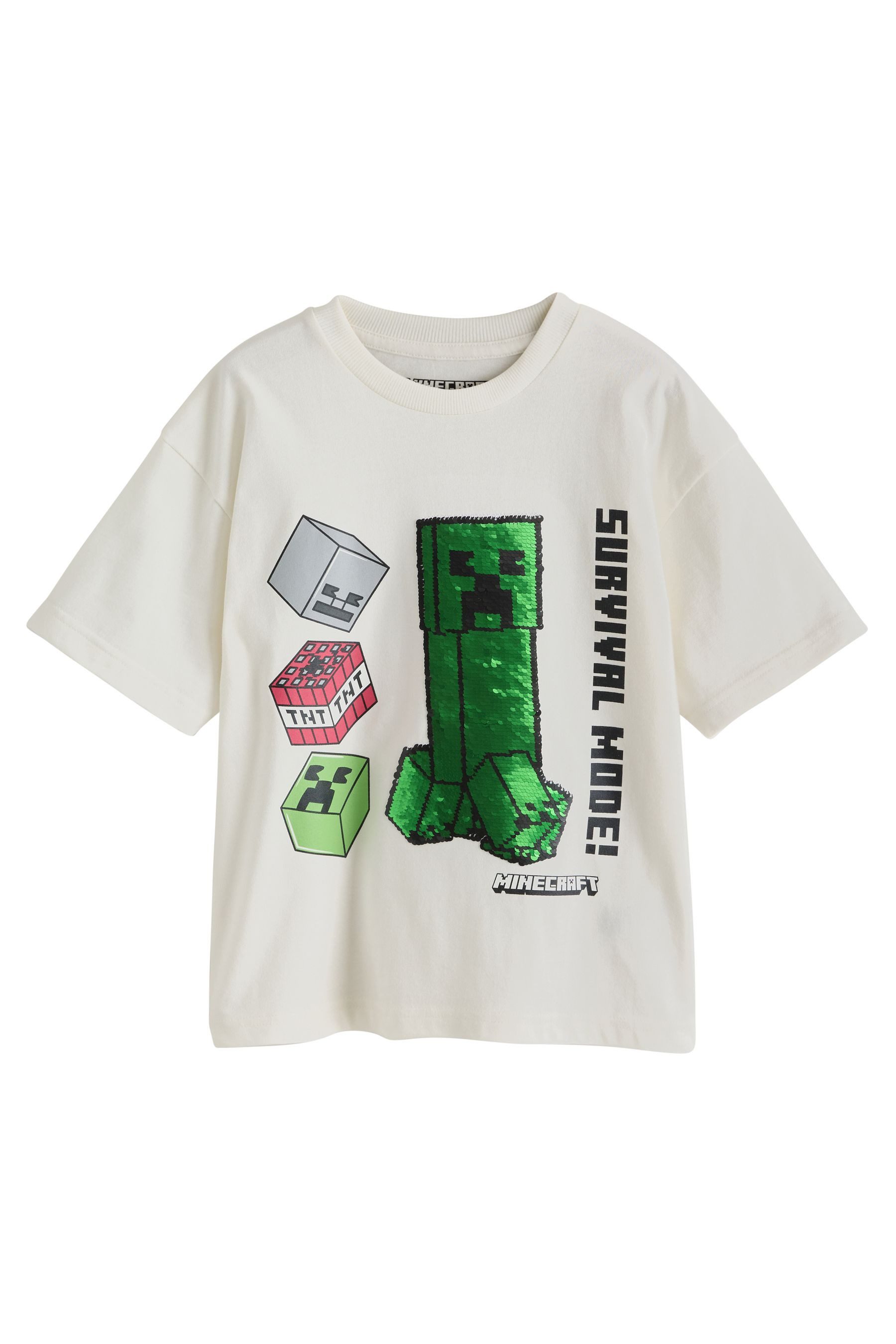 Next T-Shirt T-Shirt von Minecraft mit Pailletten (1-tlg)