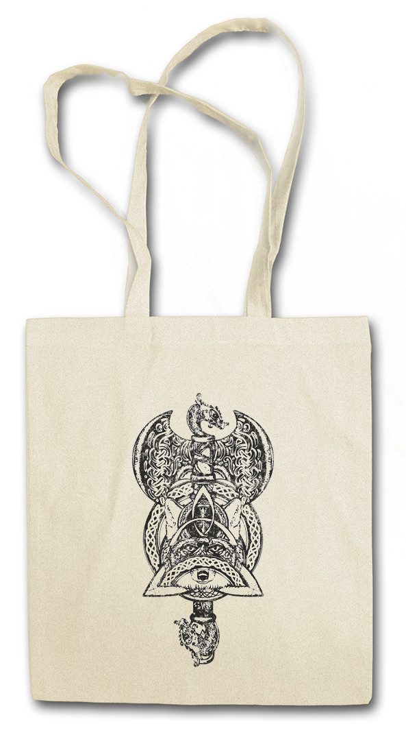 Beuteltasche Thor's Hammer Fox Stofftasche Mjölnir Fuchs Runen Vikings Runes