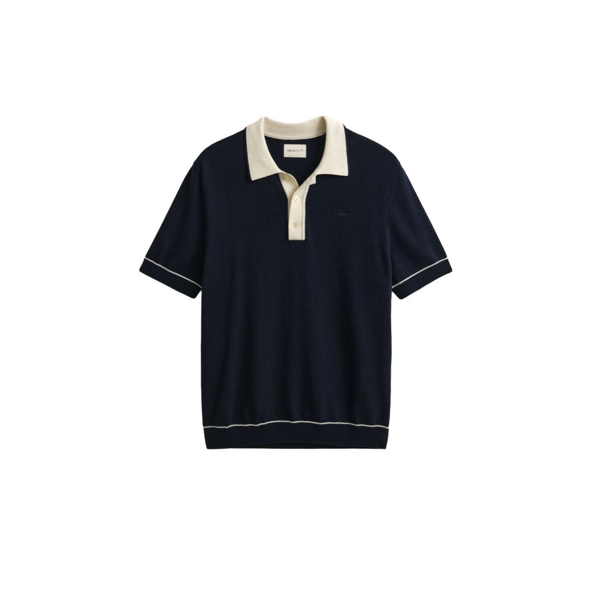 Gant Poloshirt 8030287 Herren Poloshirt kurzarm aus Baumwoll-Modal-Mix mit Kontrastkragen