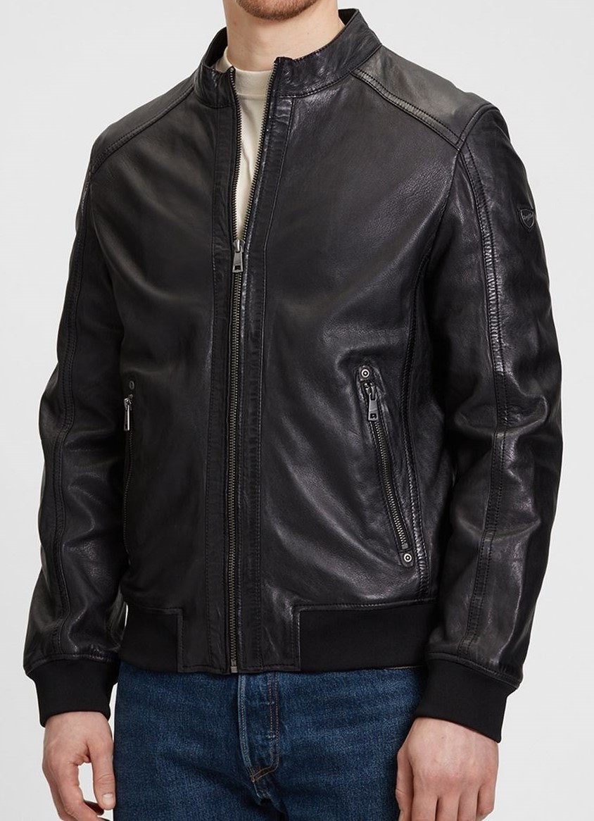 Mauritius Lederjacke MMGoran mit Stehkragen, Reißverschluss, günstig online kaufen