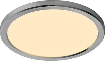 Nordlux LED Deckenleuchte OJA, LED fest integriert, Farbwechsler, Farbwechsel, für Bad und Außen, inkl. LED Modul, inkl. Dimmer