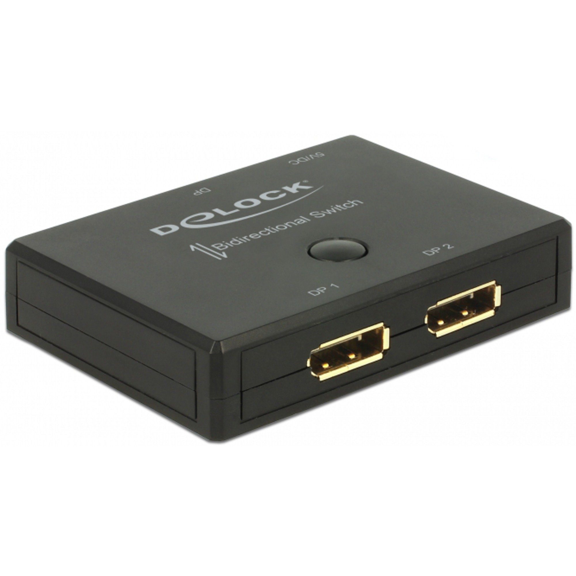 Delock DisplayPort 2 - 1 Umschalter bidirektional 4K 60 Hz Netzwerk-Switch