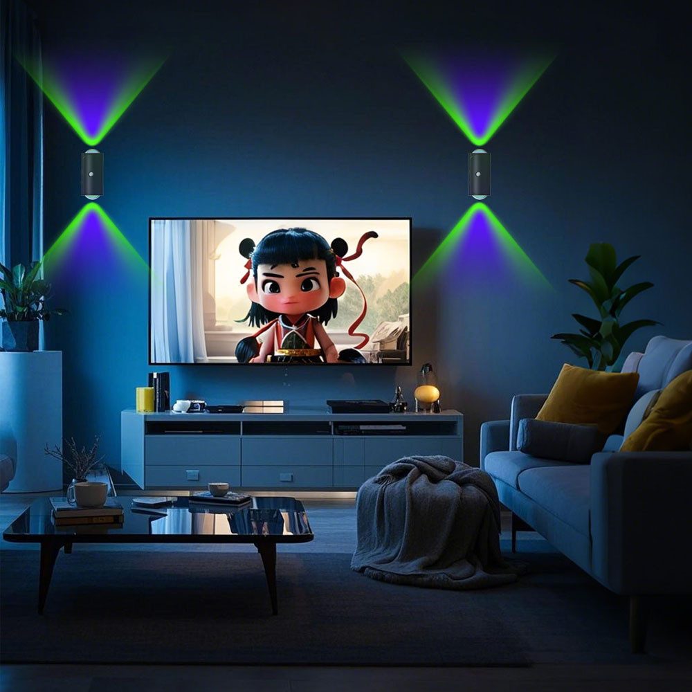 PRIISF LED Dekolicht RGB LED Wandleuchte Innen Dimmbar Wandlampe Wandbeleuc günstig online kaufen