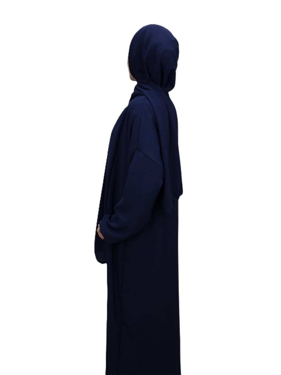 Aymasal Maxikleid Einteiliges Gebetskleid mit integriertem Hijab Einteilig; integrierter Hijab; schnell vollständig bedeckt