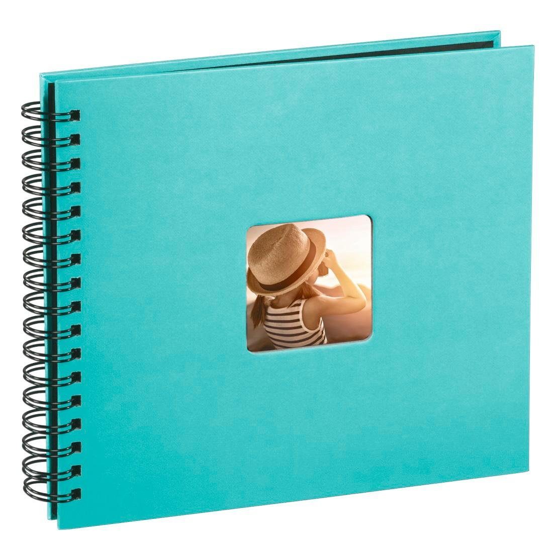Hama Fotoalbum Fine Art, 28 x 24 cm, 50 Seiten, Fotoalbum Türkis
