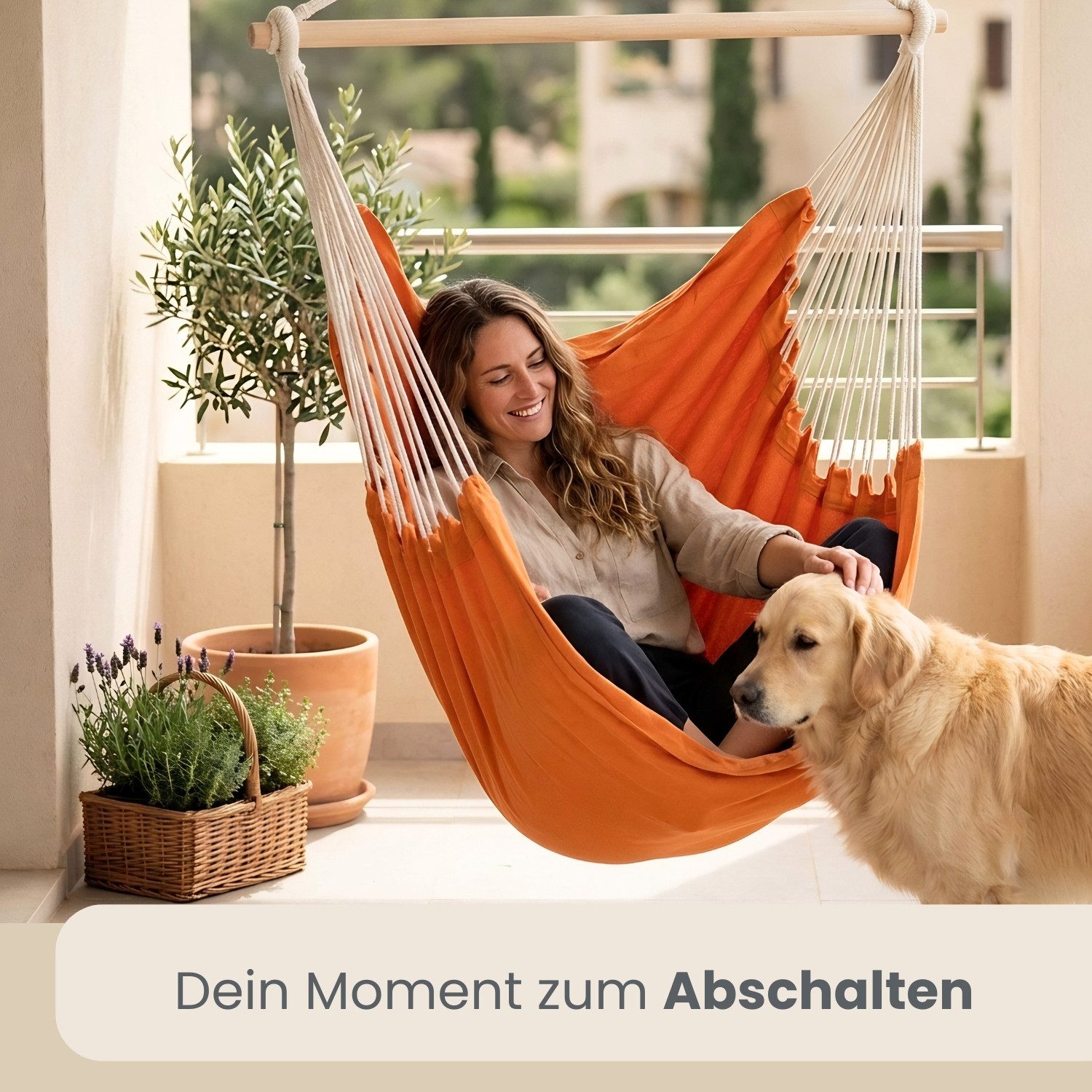 AMANKA Hängestuhl für 2 Personen: XXL Outdoor Hängesessel bis 150 kg - Garten und Balkon, 185 x 130 cm Hängesitz für Kinder und Erwachsene - 360° Relaxsessel