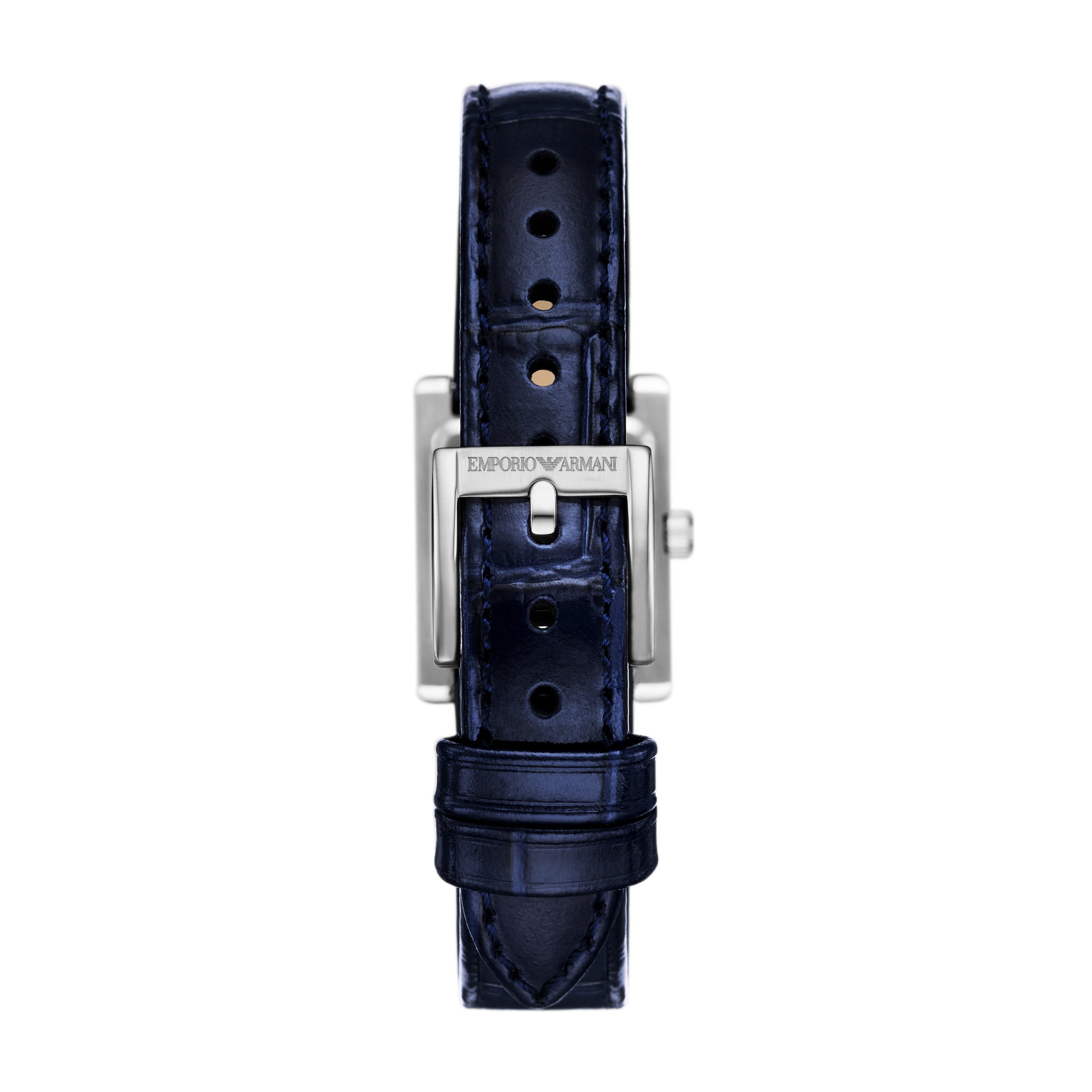 Emporio Armani Quarzuhr AR11718, Armbanduhr, Damenuhr, Lederarmband, analog, Glassteine