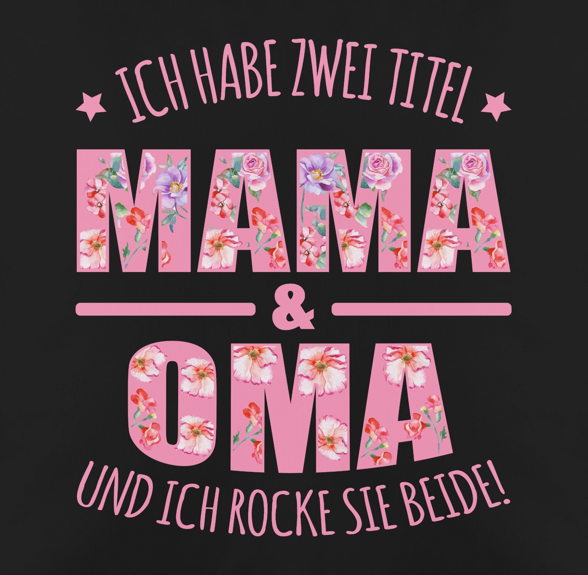 1 Oma I Shirtracer Muttertag Großmutter Dekokissen & habe Ich Oma Schwarz Mama zwei Titel: Omi,