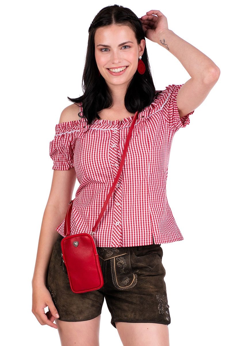 Spieth & Wensky Trachtenbluse Trachtenbluse - DÜSSEL - dunkelgrün, rot günstig online kaufen