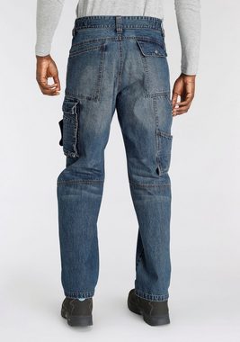 Northern Country Arbeitshose Multipocket Jeans (aus 100% Baumwolle, robuster Jeansstoff, comfort fit) mit dehnbarem Bund, mit 9 praktischen Taschen