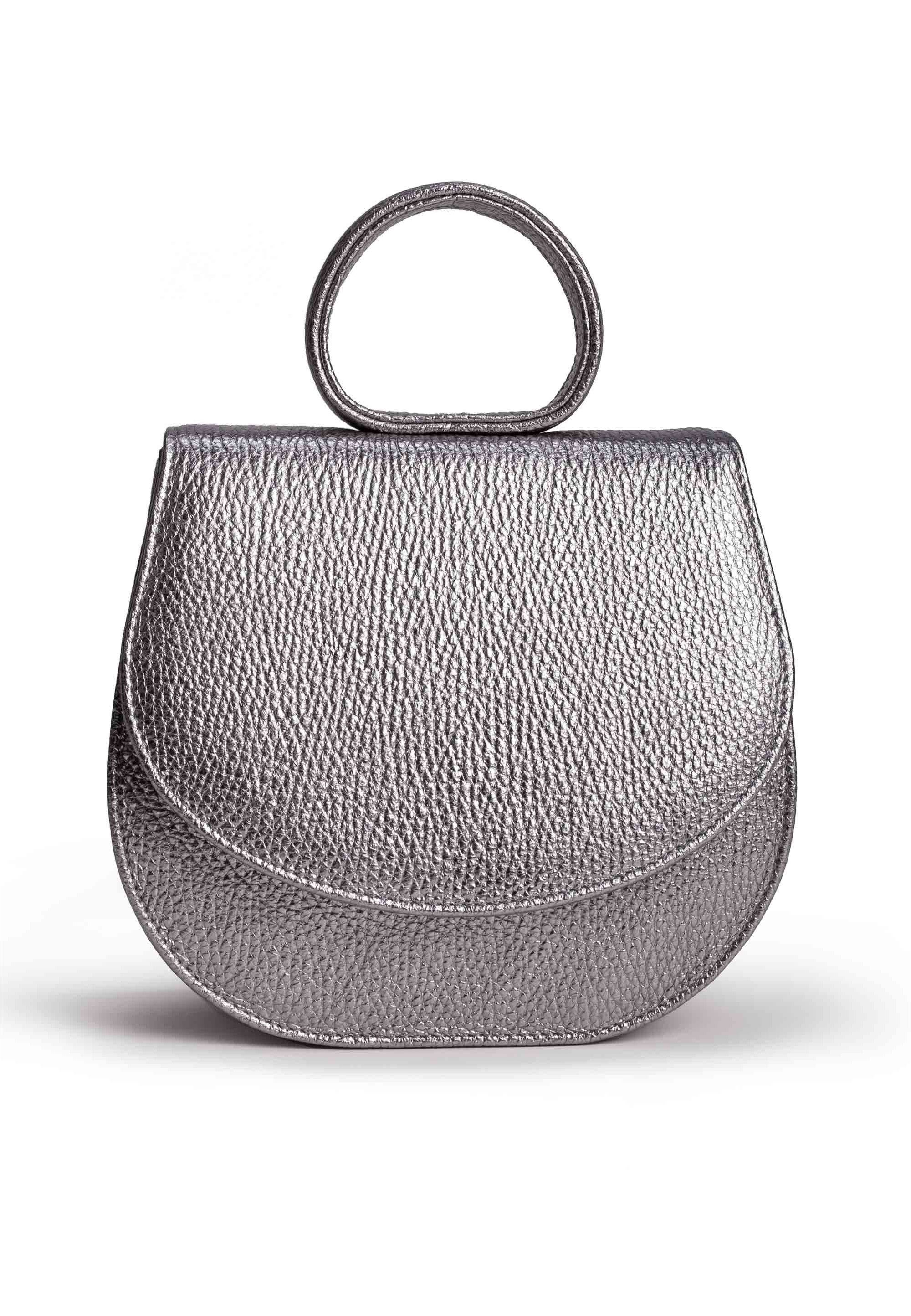 GRETCHEN Schultertasche Ebony Mini Loop Bag, aus italienischem Kalbsleder