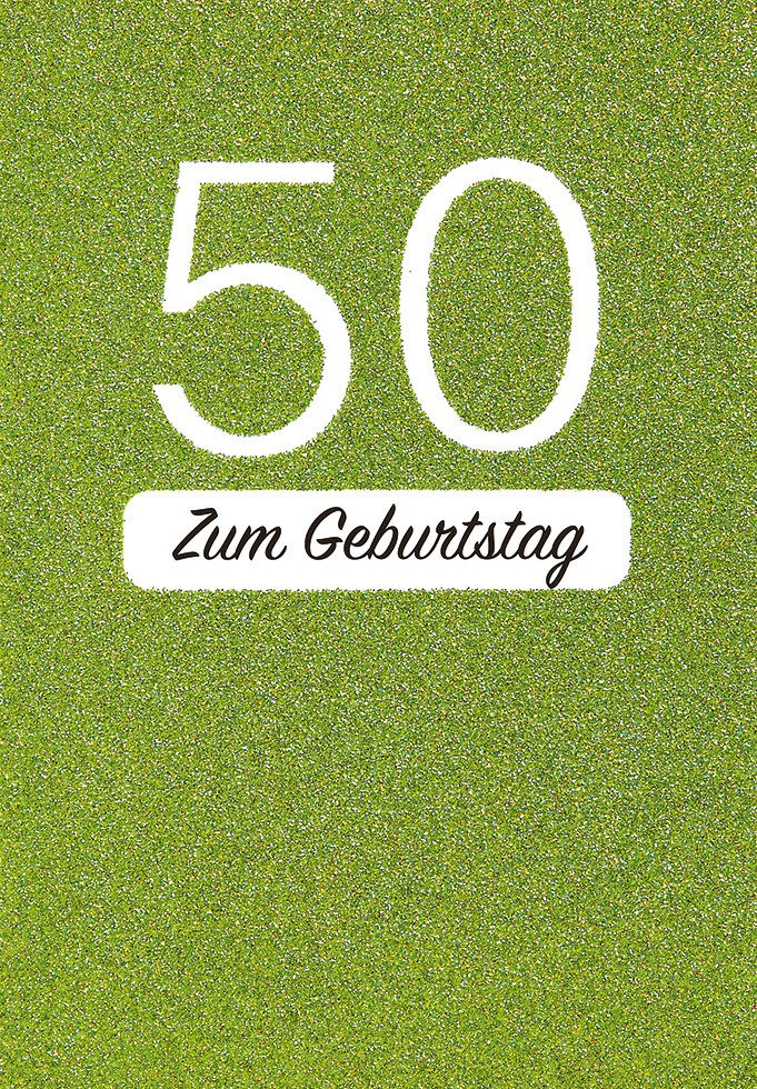 Grußkarten 50 Geburtstag Glückwunschkarte im Format 115x17cm mit Umschlag uniq3
