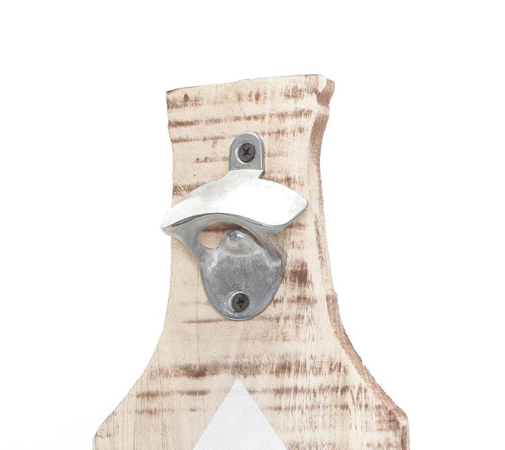Levandeo® Holz Flaschenöffner mit Bar XXL für Deko Wand aus Spruch Dekoobjekt,