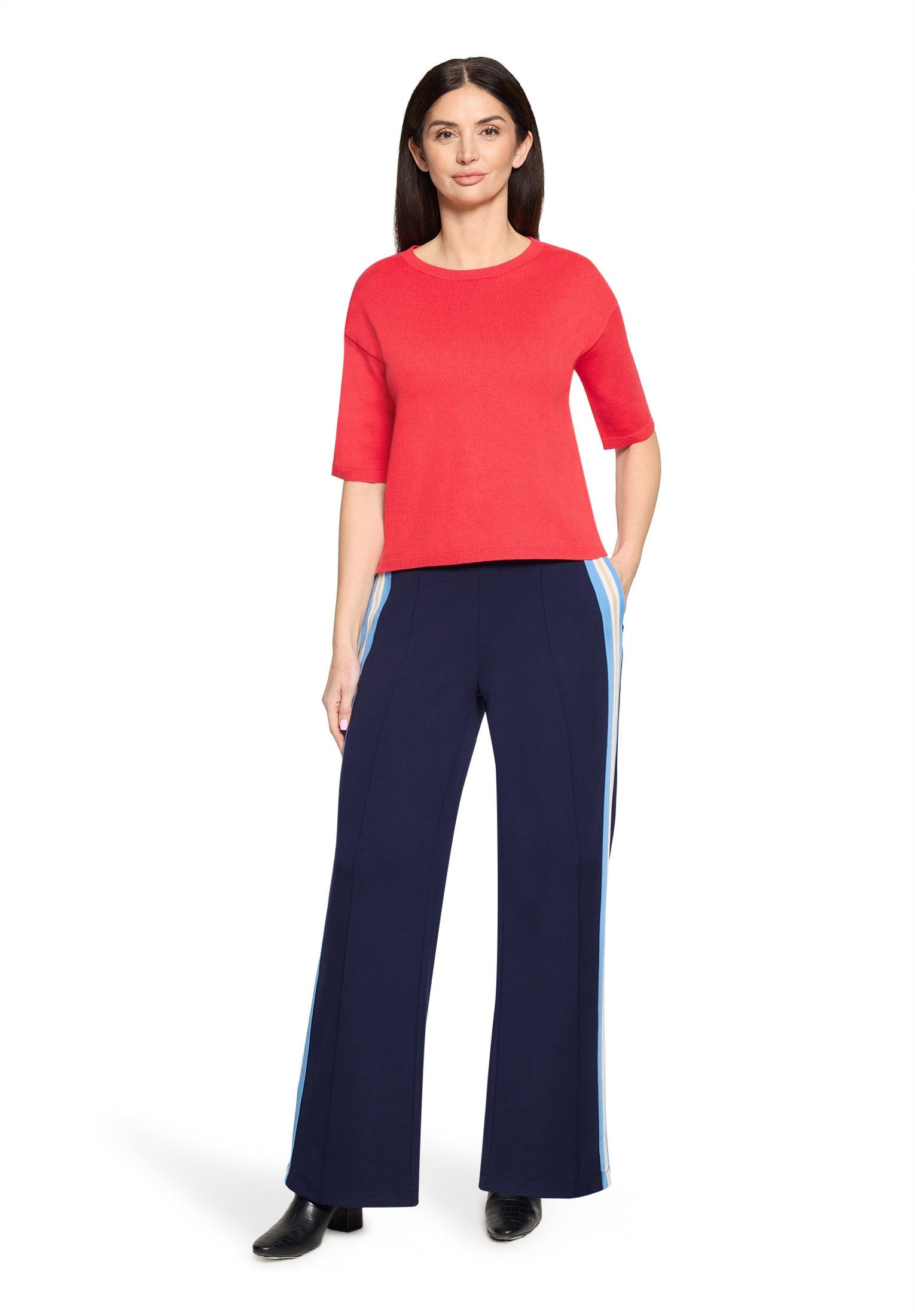 Cartoon Kurzarmshirt Damen mit Rundhalsausschnitt (1-tlg)