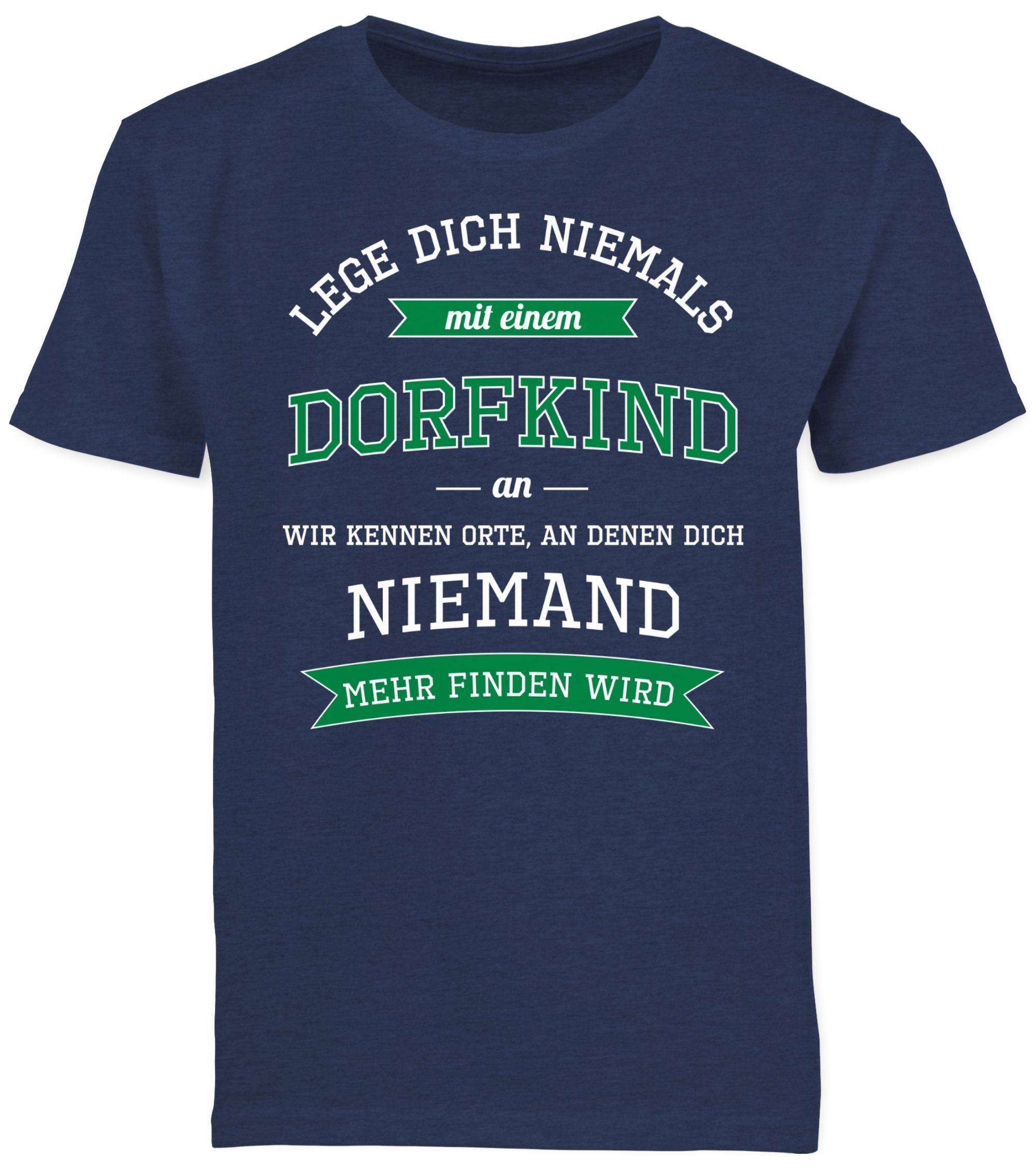 Shirtracer T-Shirt Lege dich niemals mit einem Dorfkind an (1-tlg) Statement Sprüche Kinder