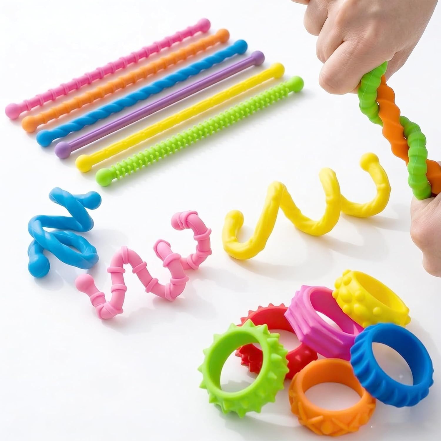 FELIXLEO Fidget Spinner 12 Stück Fidget Toys Set Sensorik Spielzeug Ringe gegen Anti Stress