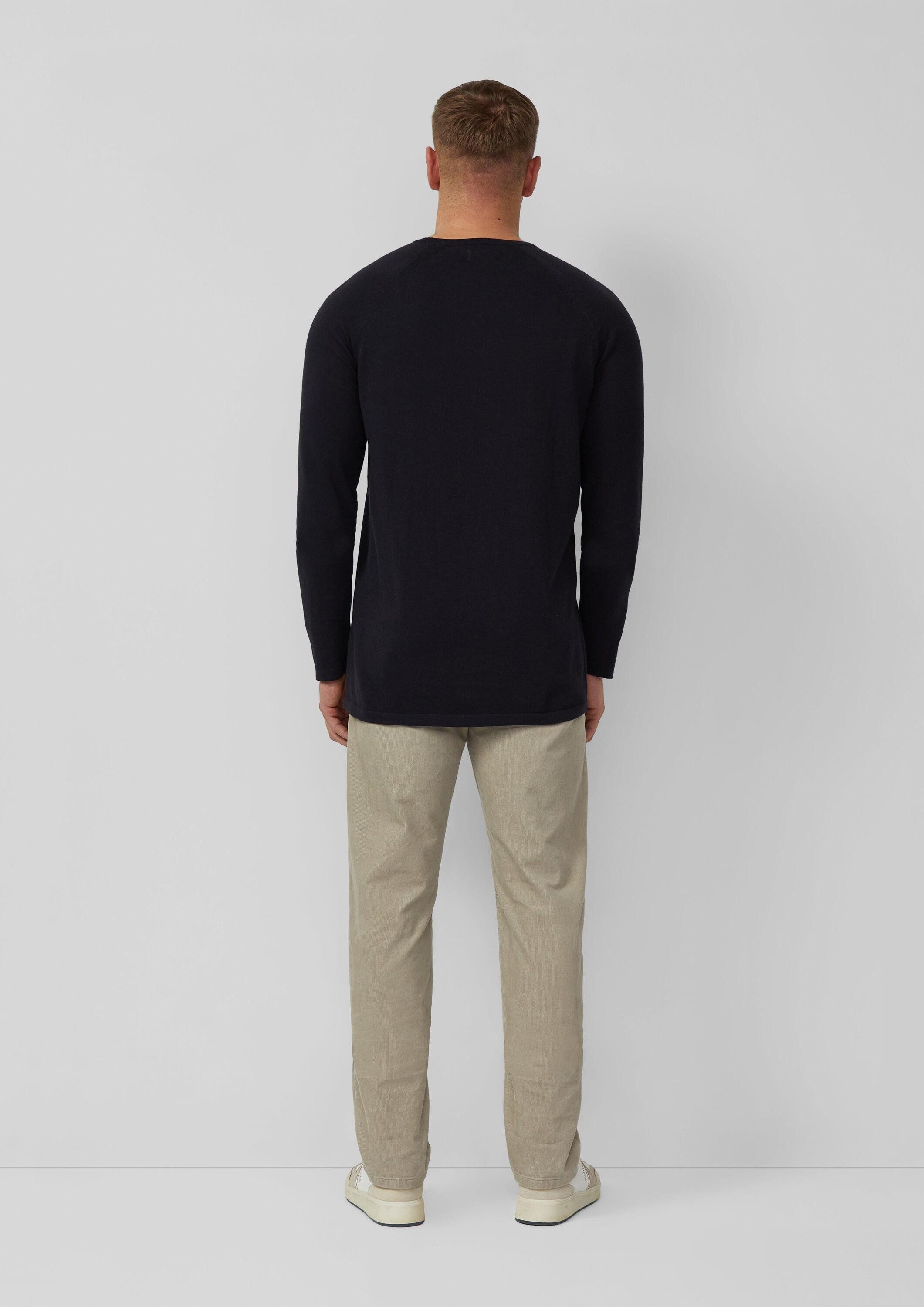s.Oliver Longpullover Strickpullover Raglanpullover aus reiner Baumwolle