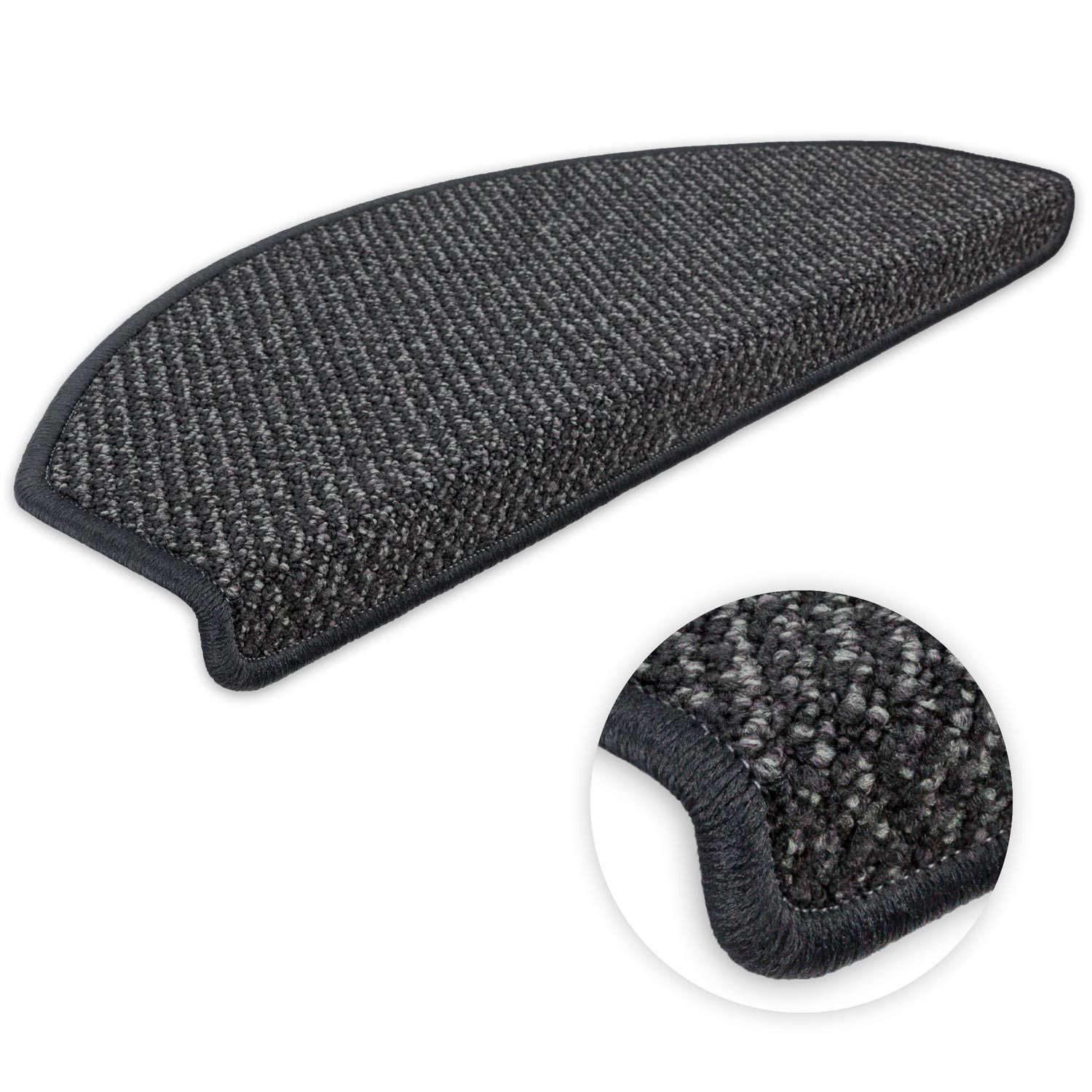 Metzker® Stufenmatte Stufenmatten DAS TEPPICHWERK Lord Halbrund in SparSets, halbrund, Höhe: 8 mm, gekettelt